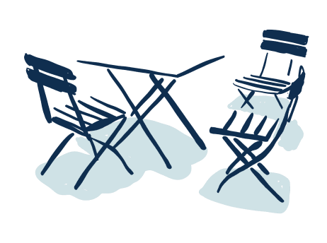 Tisch und Stühle
