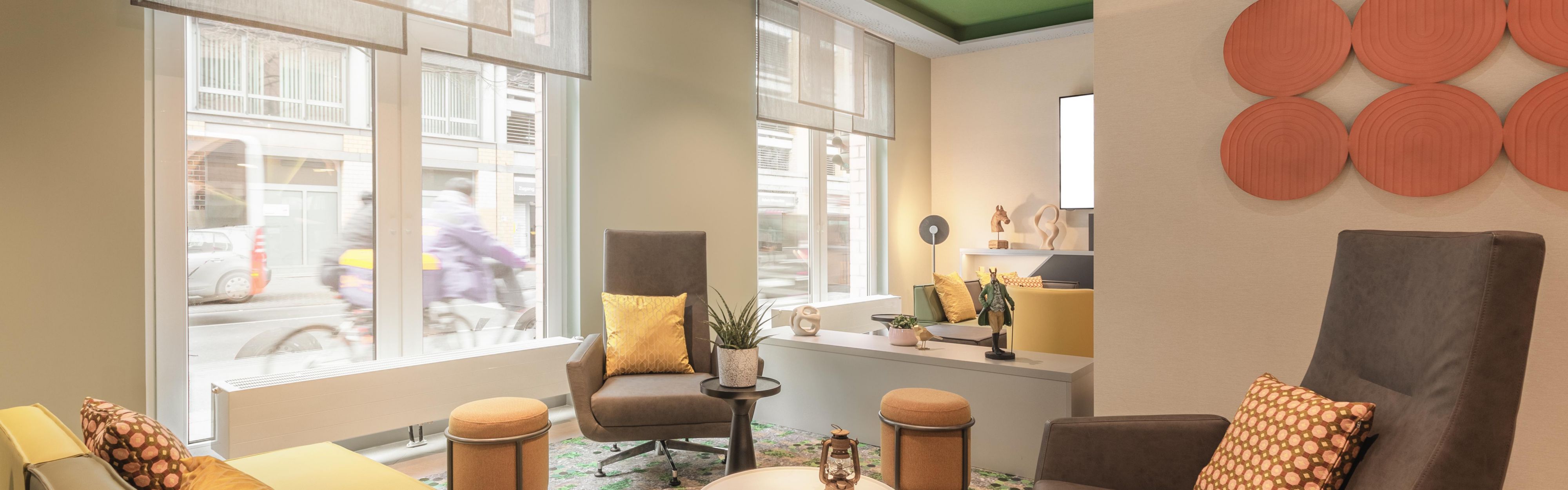 Relax and unwind in the modern lobby with free Wi-Fi