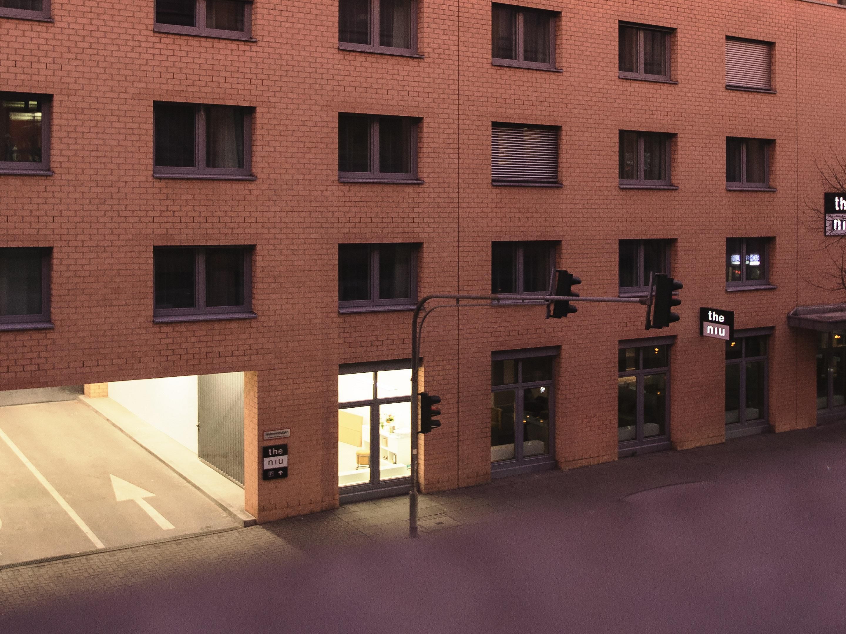 Relaxed parking in the multi-storey car park, right by the hotel