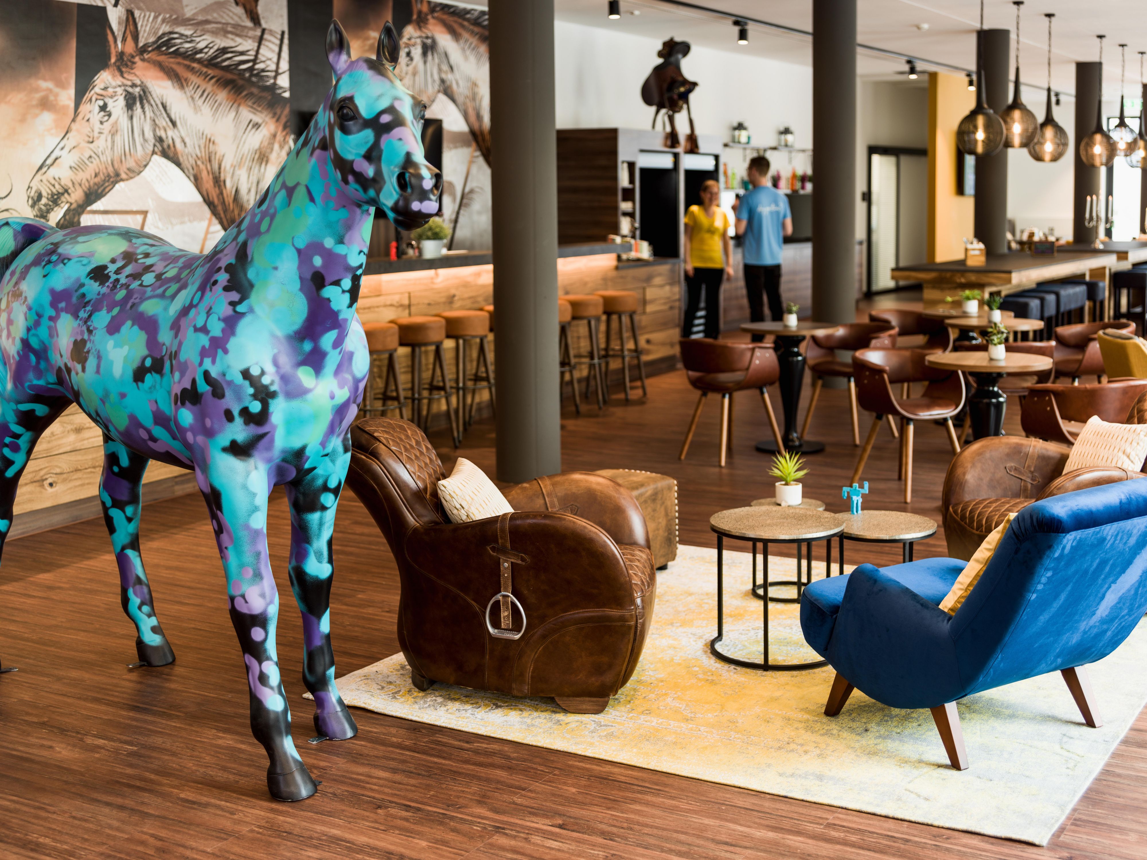 Experience the 24-hour bar and co-working in the Living Lobby