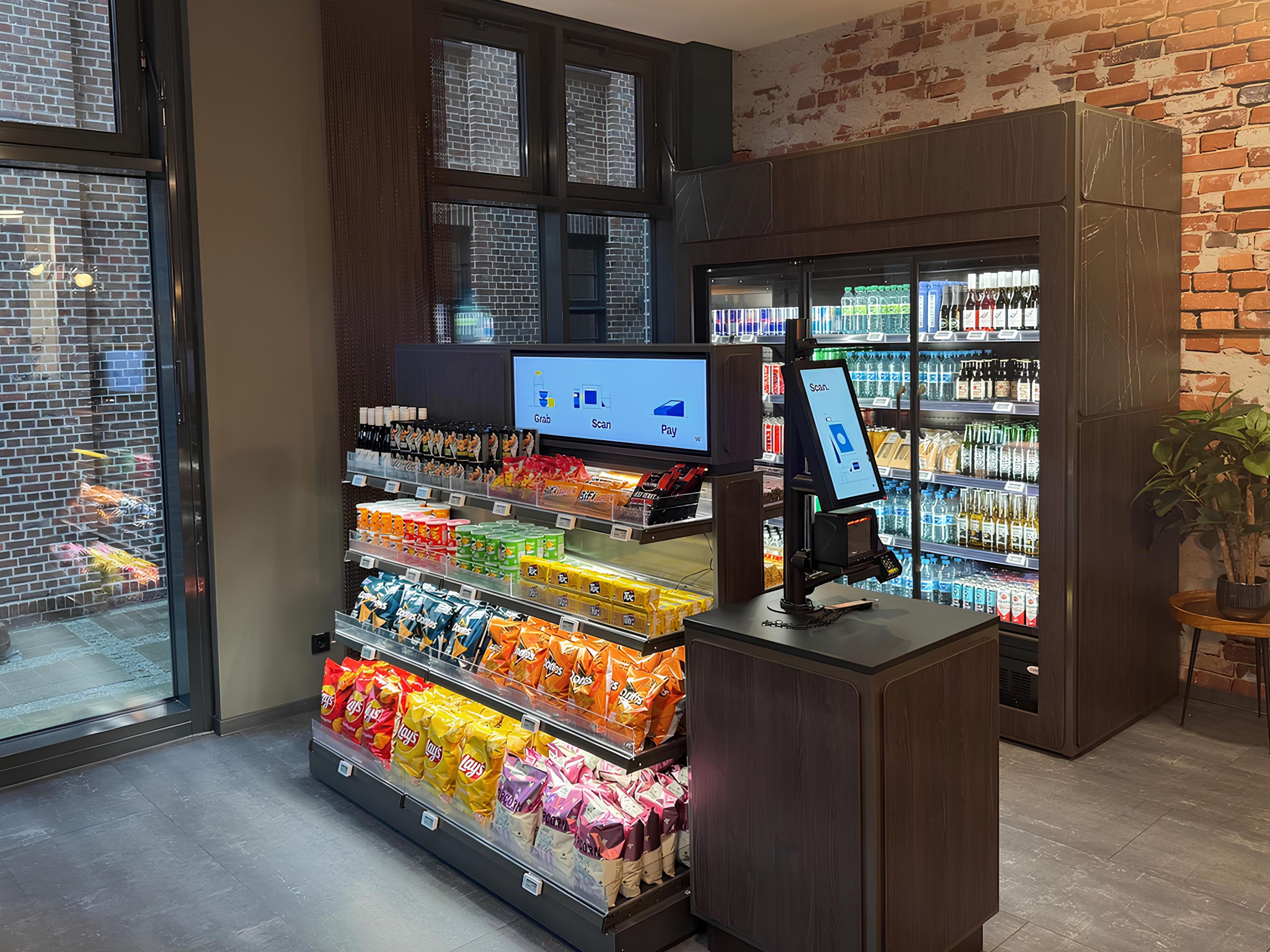 Need a late-night snack, drink, or forgotten travel essential? Our hotel’s Wundermart in the lobby has you covered 24/7. Pick up beverages, snacks, or guest items like toothbrushes at your convenience. Self-service checkout makes it quick and easy – just grab, pay, and go, anytime you like.