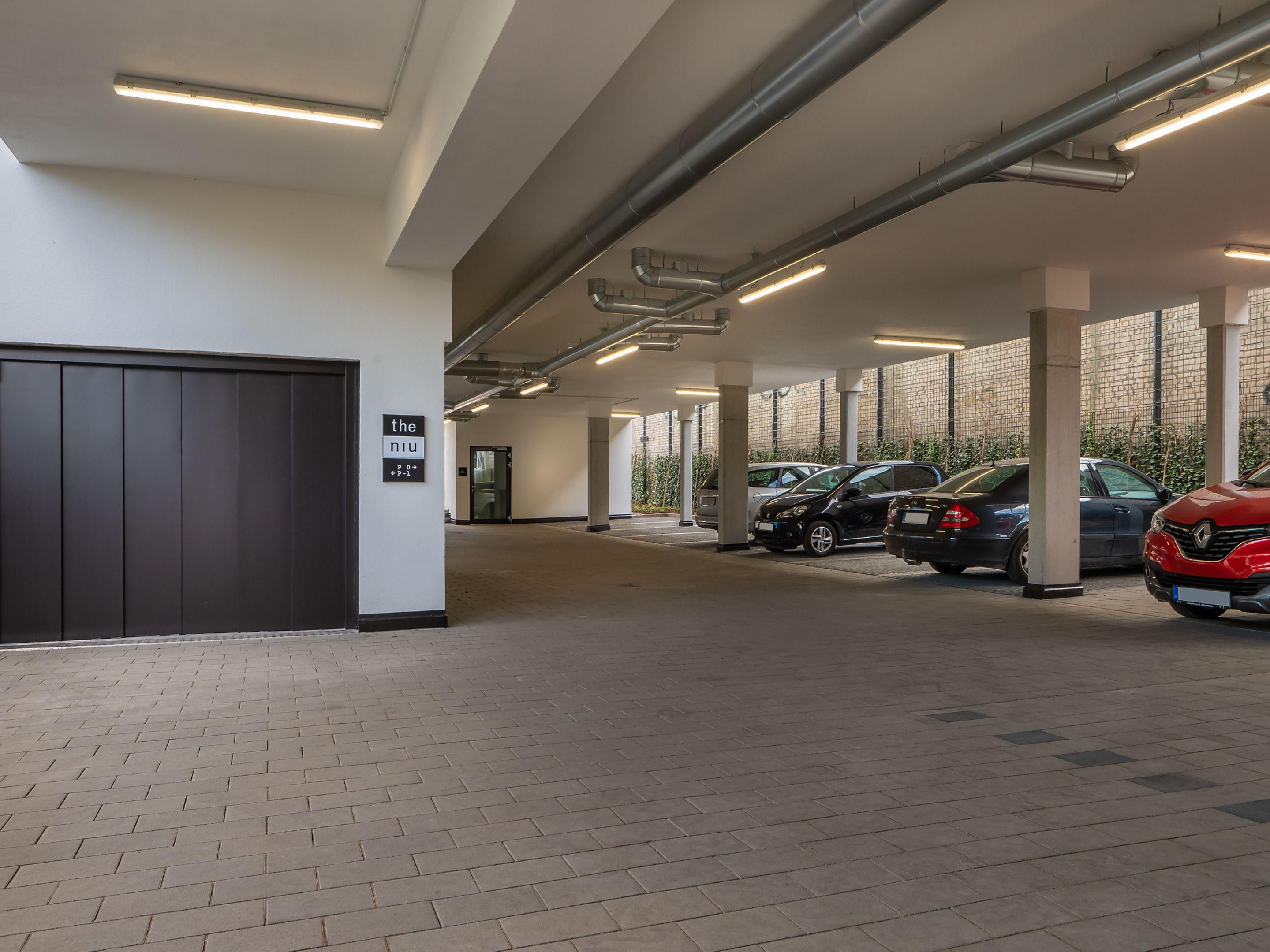 Choose between covered outdoor parking or our secure underground garage with car lift – just €15/day. Two EV charging stations are ready for your electric car. Cyclists are welcome too – with covered bike racks right outside the hotel entrance.