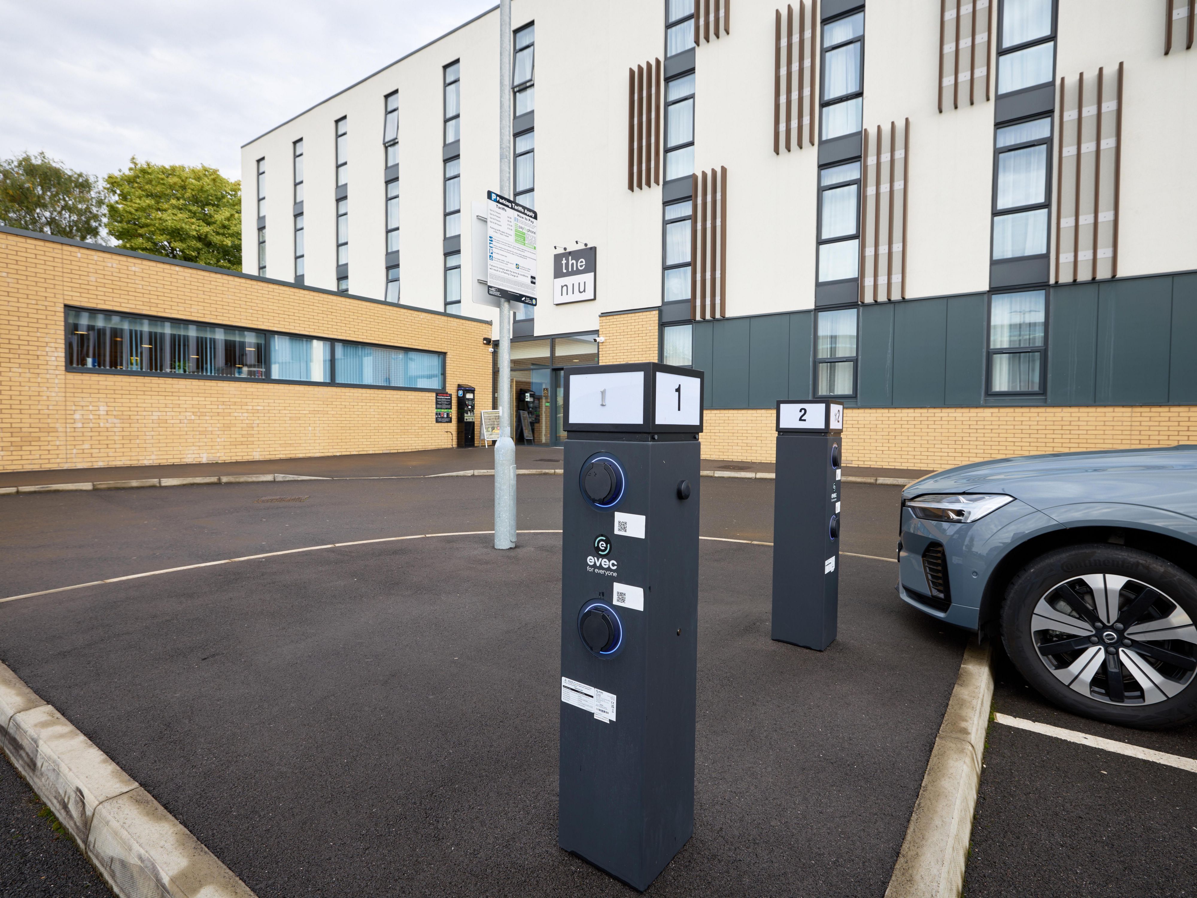 Parking Area with EV charges