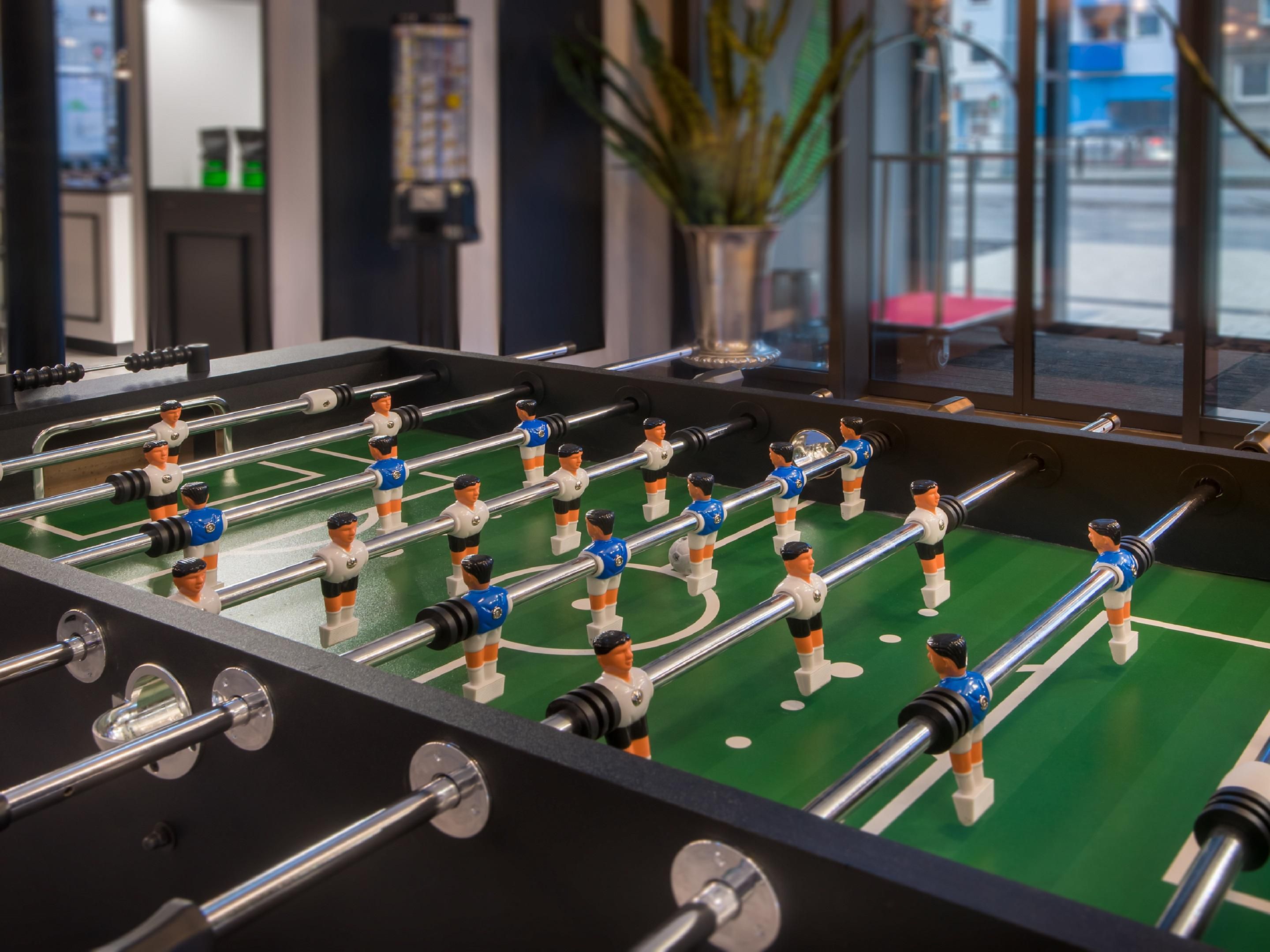 Enjoy a game of table football in our hotel lobby