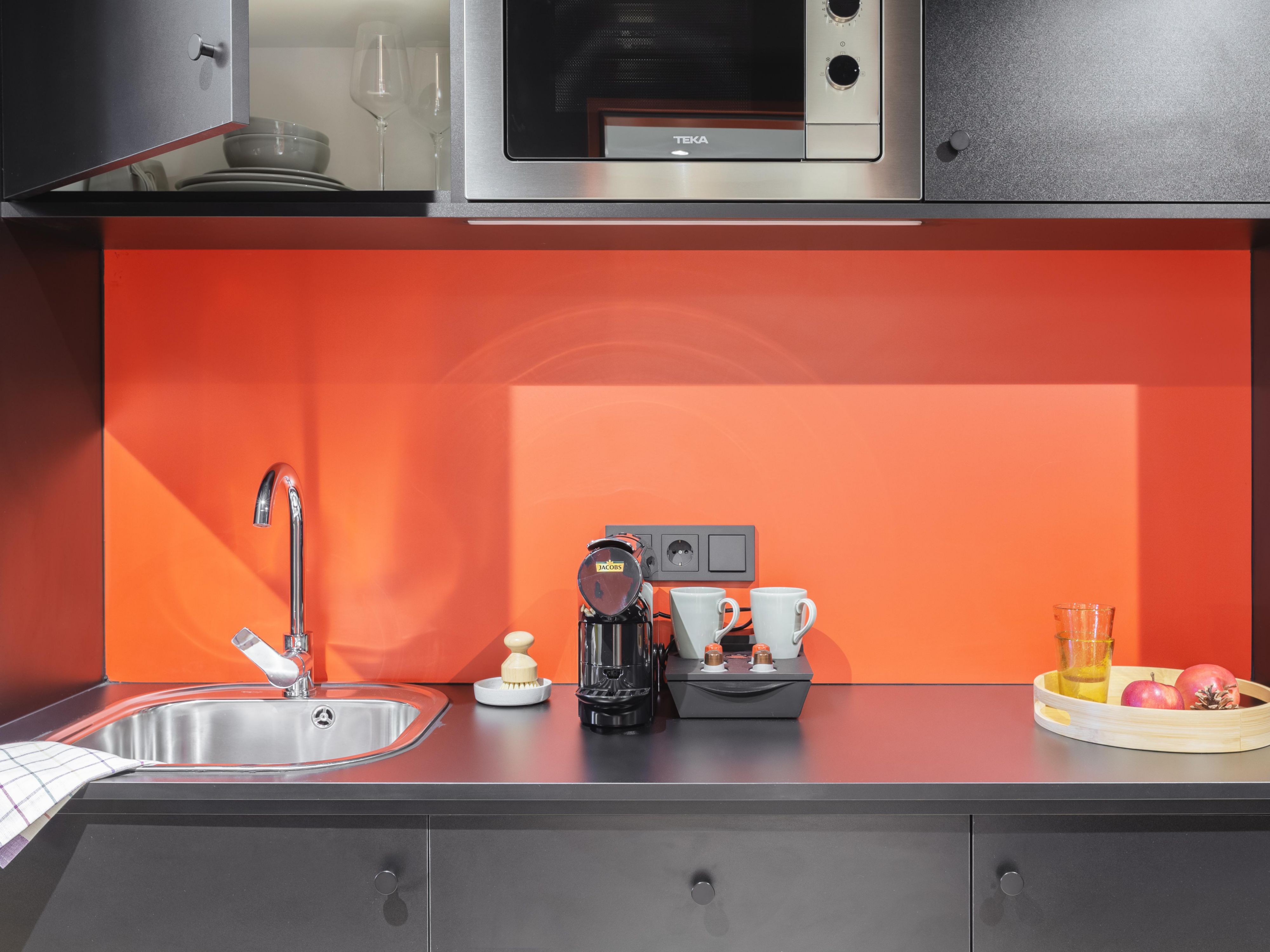 Enjoy extra space and convenience in our Premium Room with a well equipped kitchenette, including mini-fridge, microwave, sink, coffee pod machine, plus cutlery and glassware. Perfect for longer stays, business trips, or family visits—feel right at home with all you need to prepare meals and relax.
