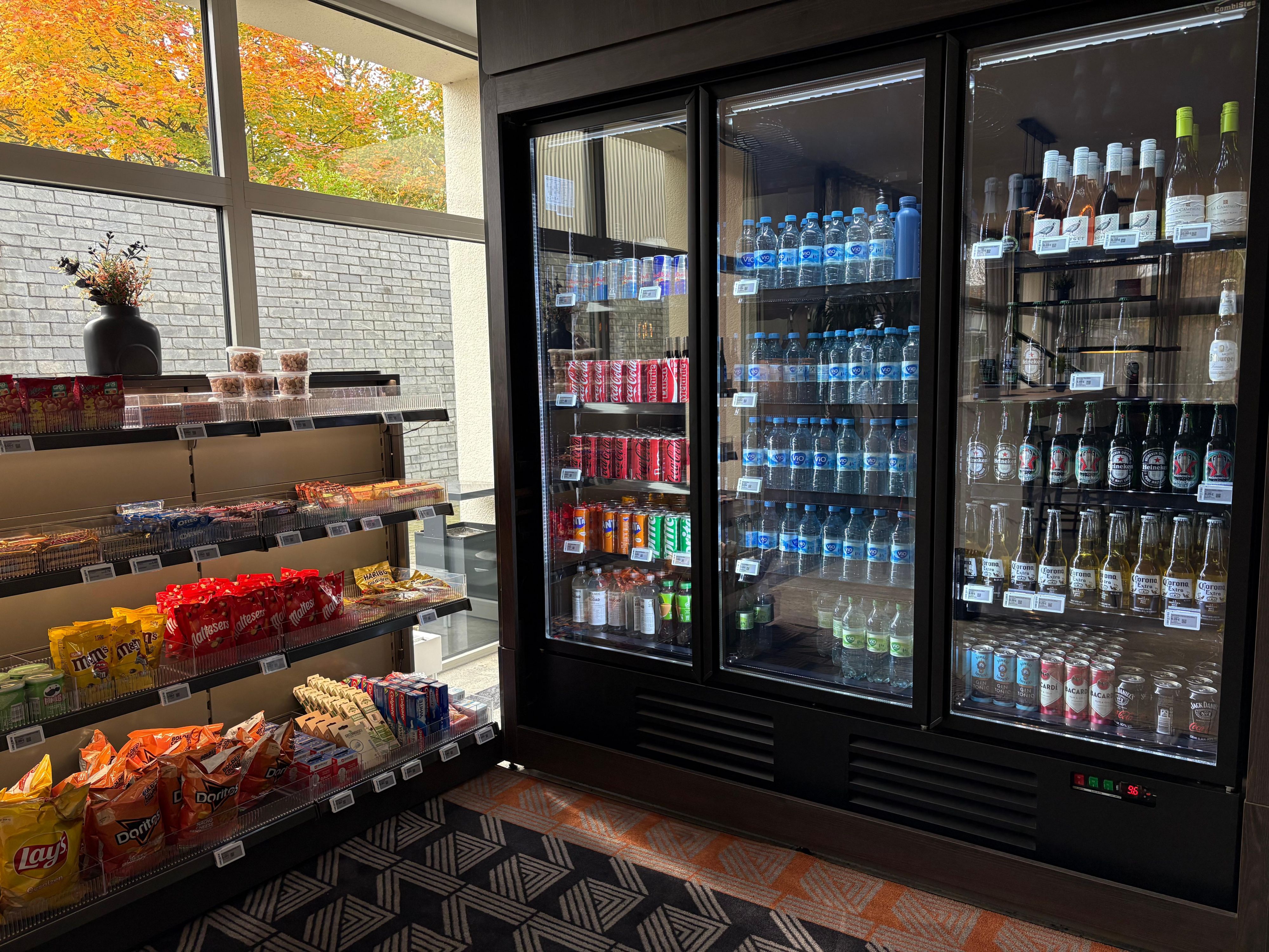 No worries! Find our Wondermart Store in the lobby, that offers you various sweet and salty snacks, drinks and all necessities from chargers to toothpaste 24/7.