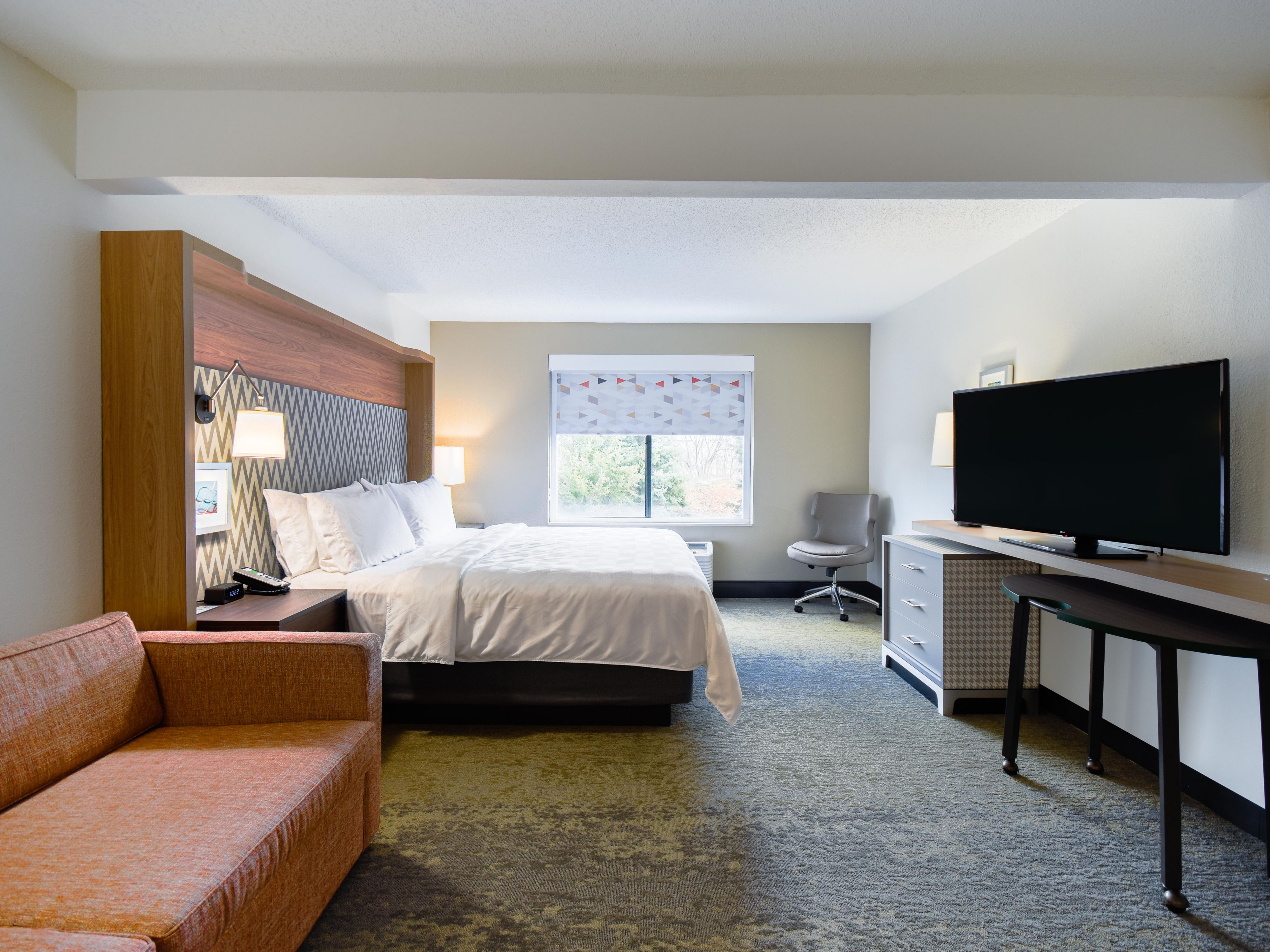 The hotel has brand new guest rooms, a new restaurant, lobby and pool for all our guests to enjoy. We are excited to showing off this new property to all arriving guests . Call to book your next stay!