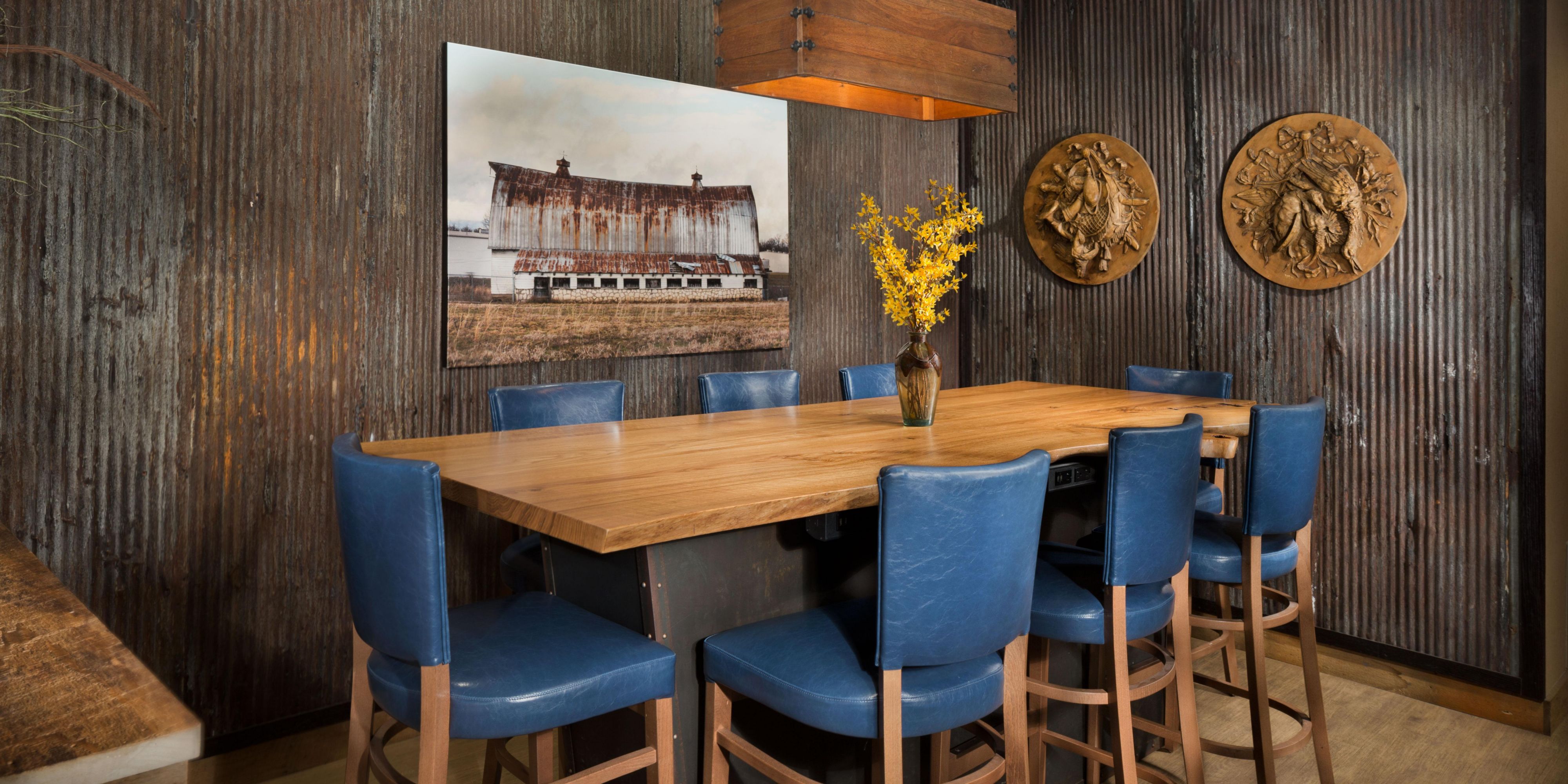 Our high-top table is a local favorite for friends and family.