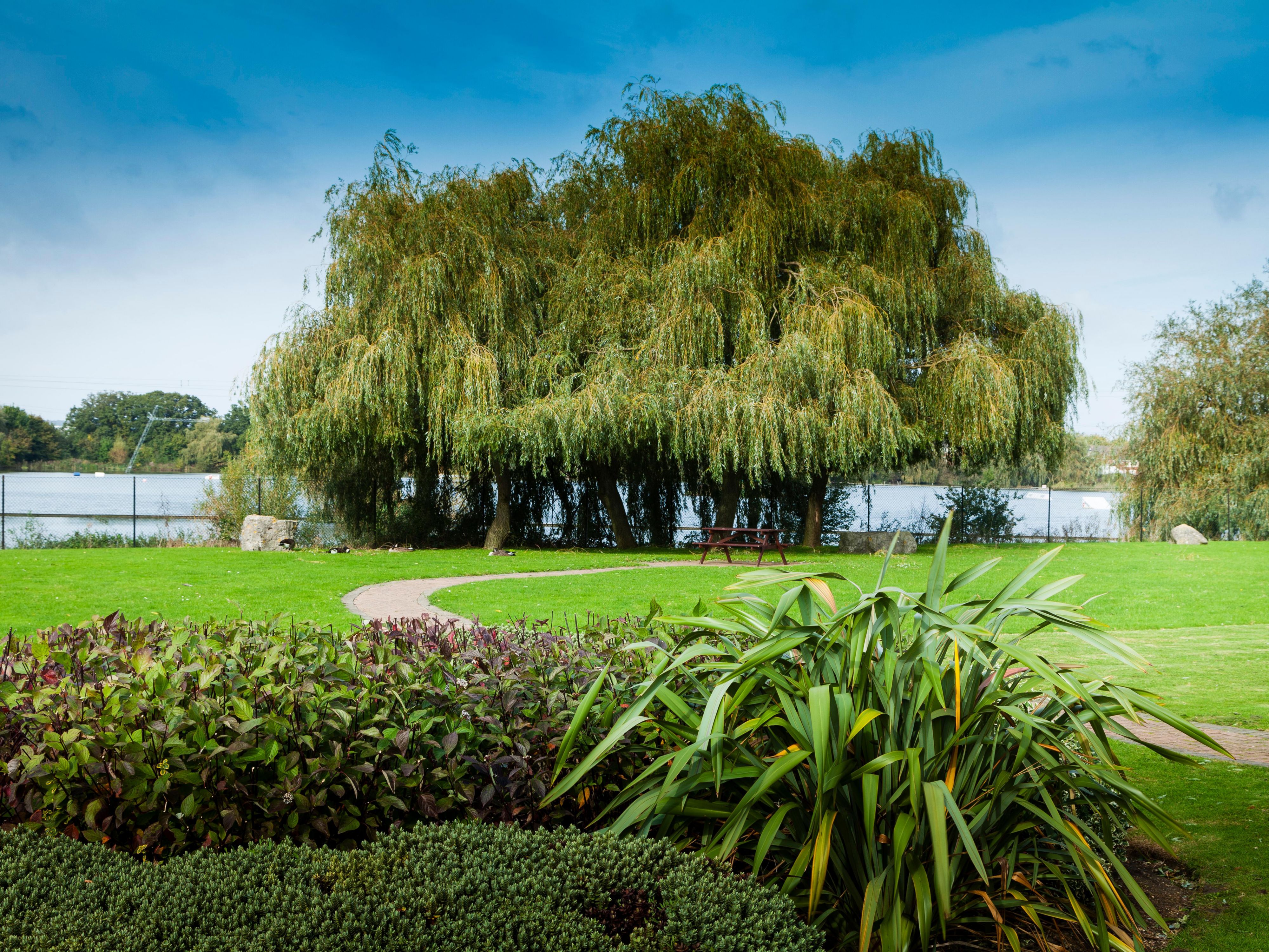 The hotel boasts a lakeside garden, perfect for weddings, outdoor events and team building activity days.