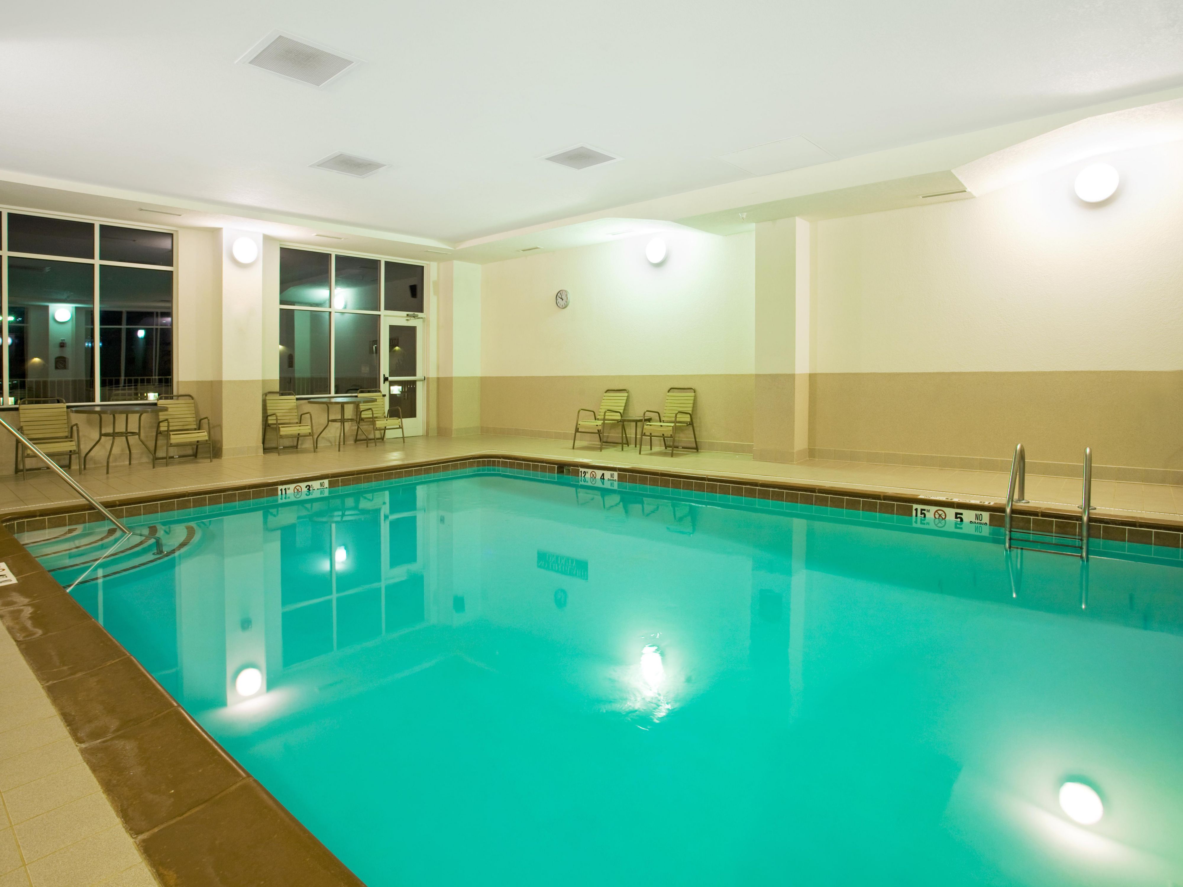Have a morning or afternoon dip in our heated indoor pool.
