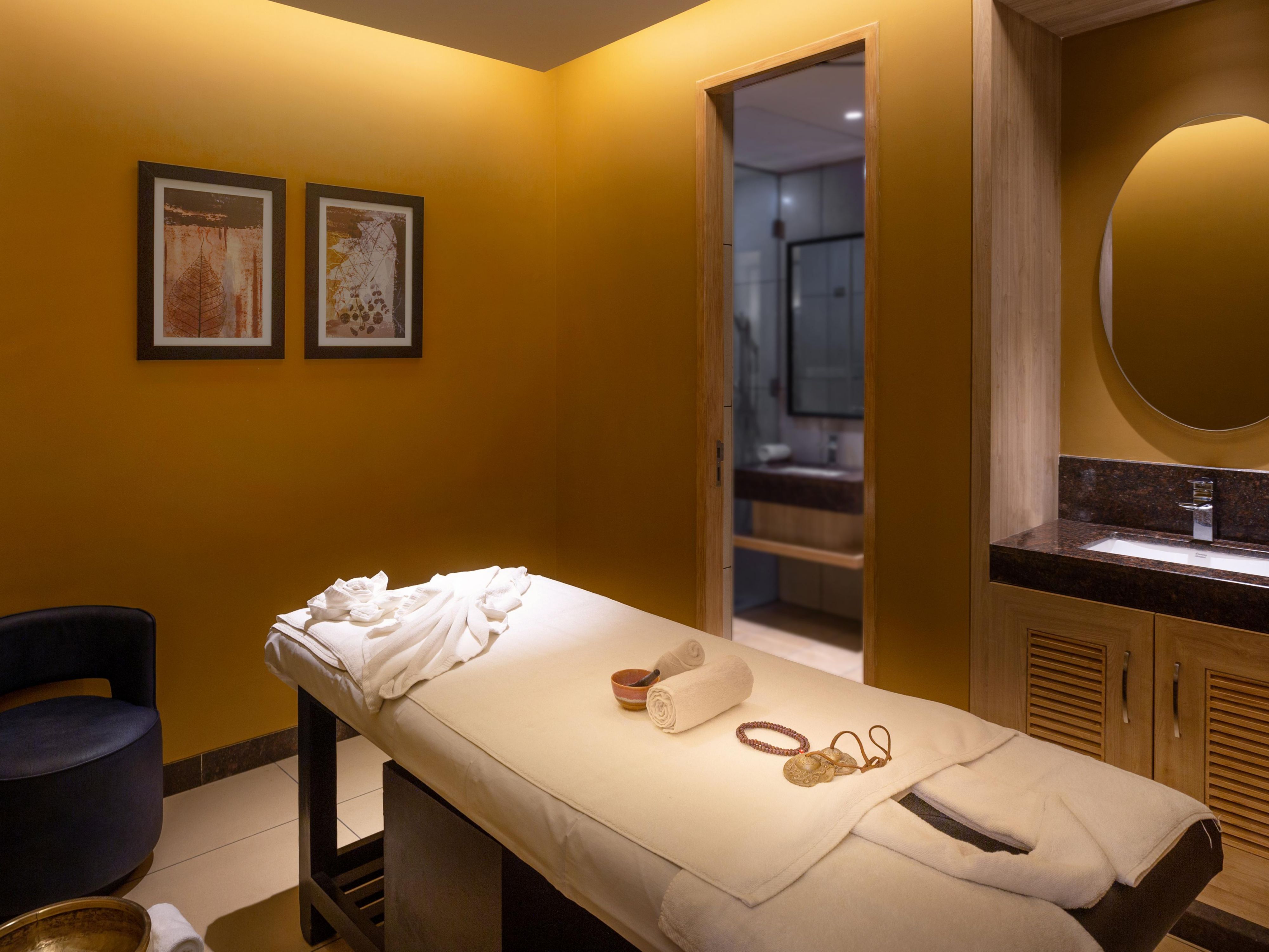 Meghavi has a world class spa which is located on first floor of the hotel. From Kansa Wand Massage, Hot Stone massage, Warm Bamboo massage, Herbal Potli massage to the Classical massages like Deep Tissue Balinese Swedish Aromatherapy Foot Reflexology Body Scrubs Wraps and Facials.