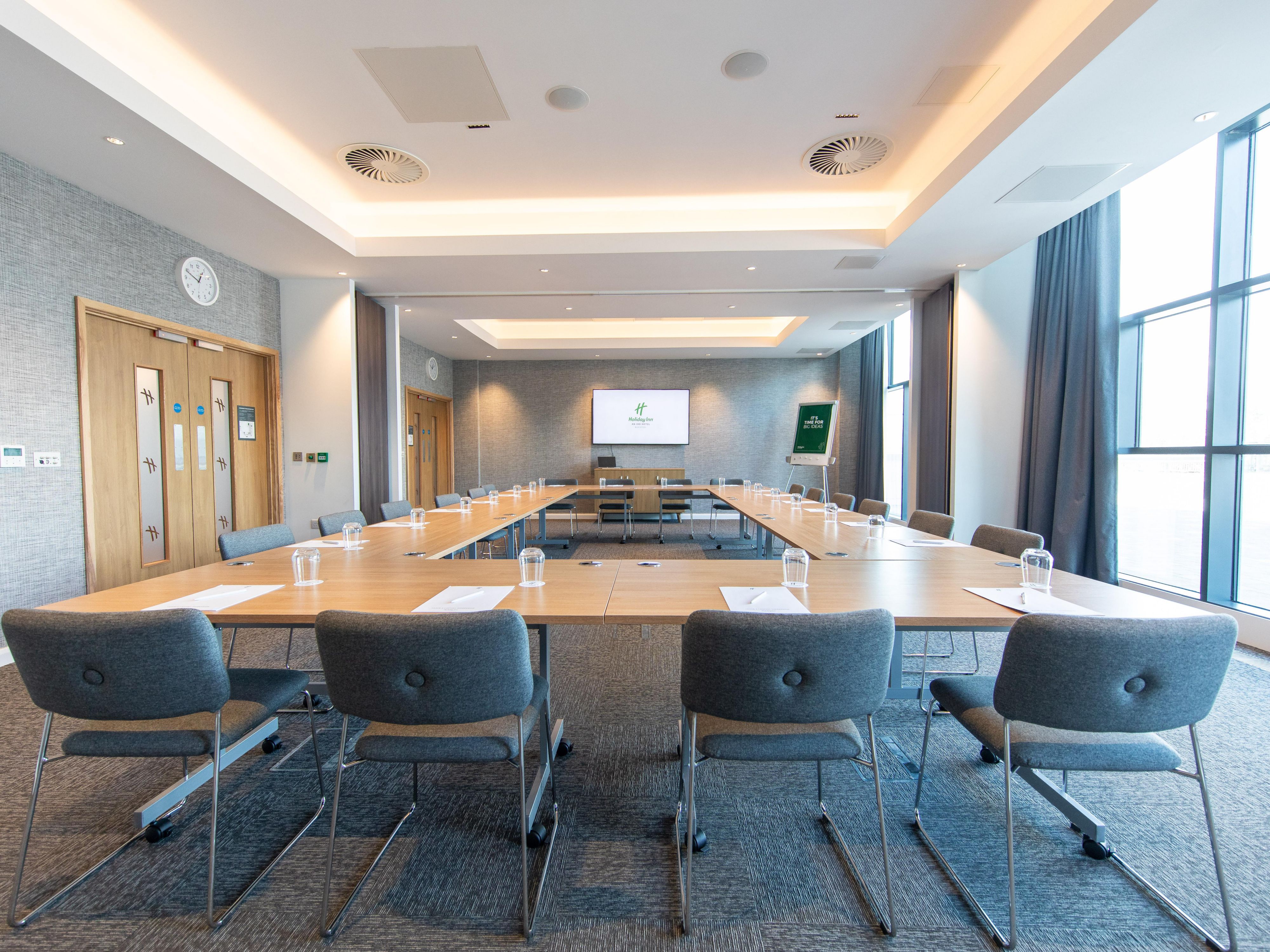 Three meeting rooms on-site, ideal for training, meetings or interviews. Capacity of up to 100 delegates with a wide range of food and beverage packages available to keep your delegates well fueled!