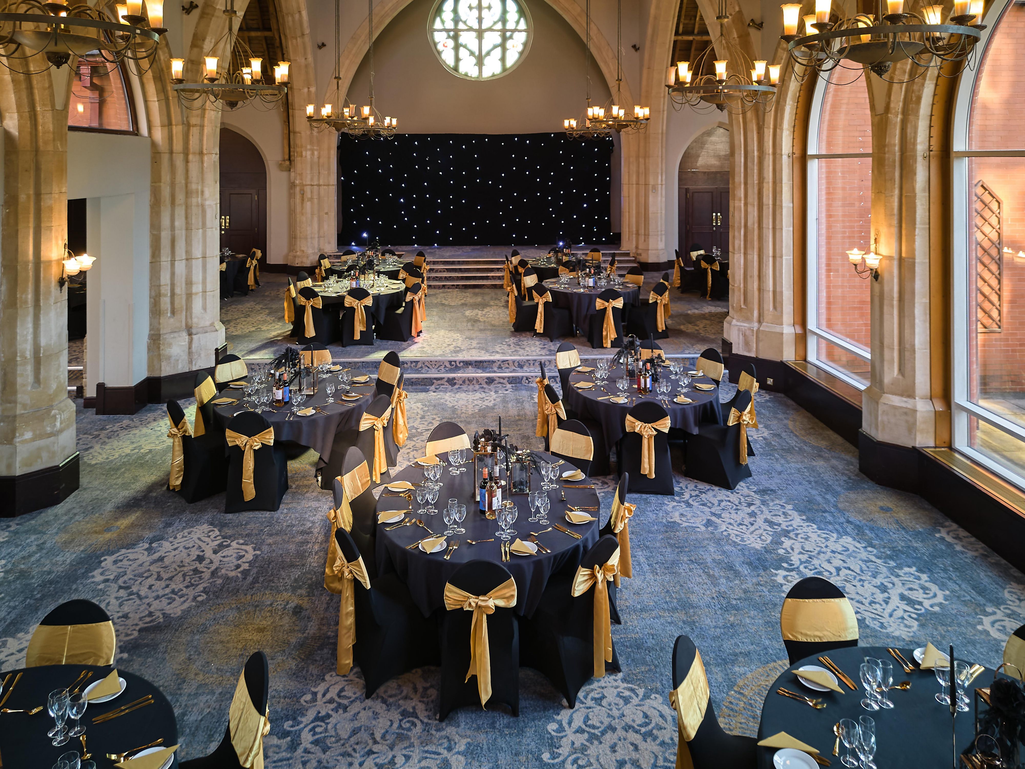 This converted church, with original features such as stained glass windows and majestic arches, is a simply stunning venue for your event. With a large main hall, lounge and bar area, it's a venue that's both magnificent and welcoming to make your event truly memorable.