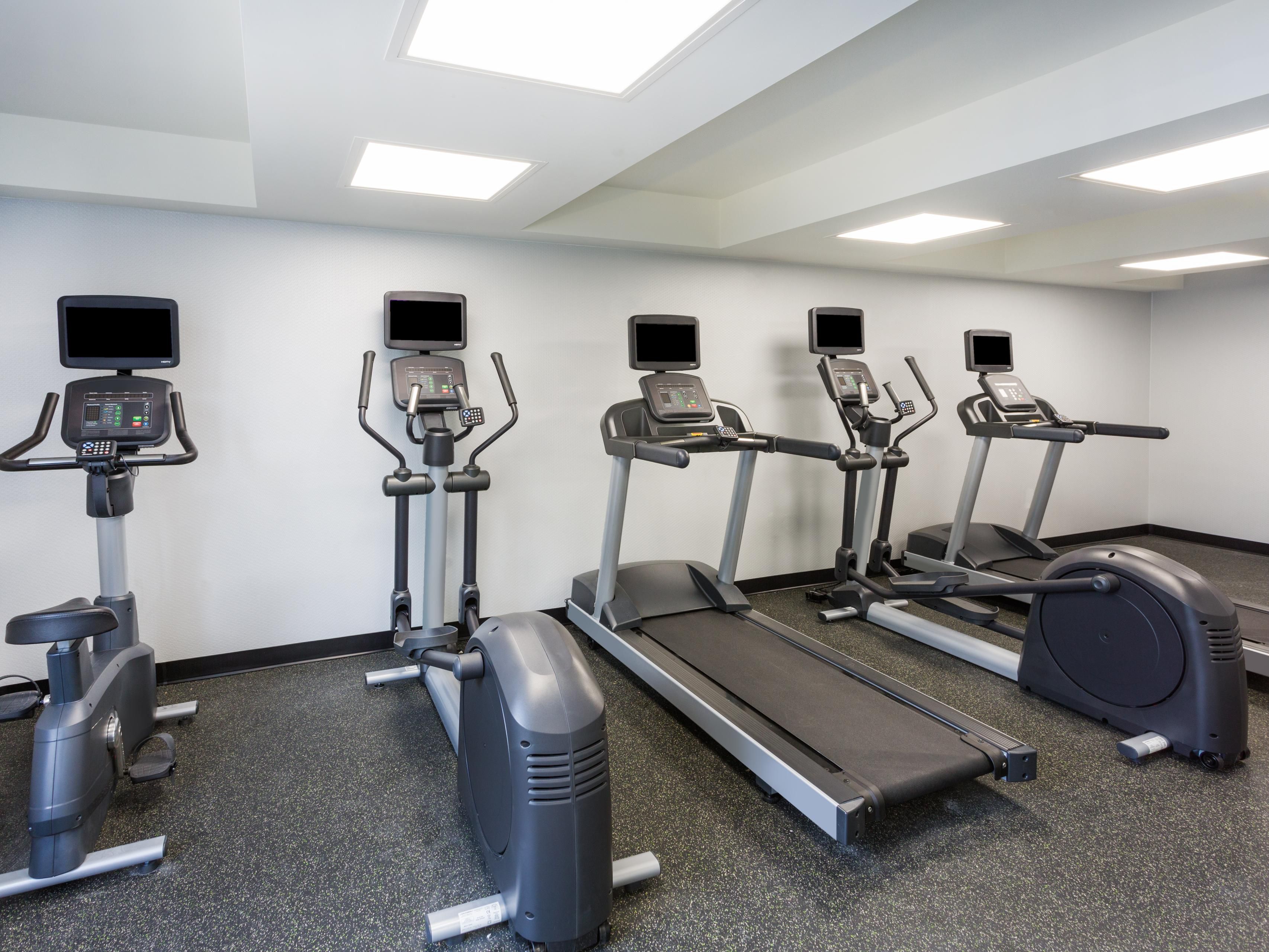 Our complimentary fitness center makes it easy for you to work out, have fun and stay fit.