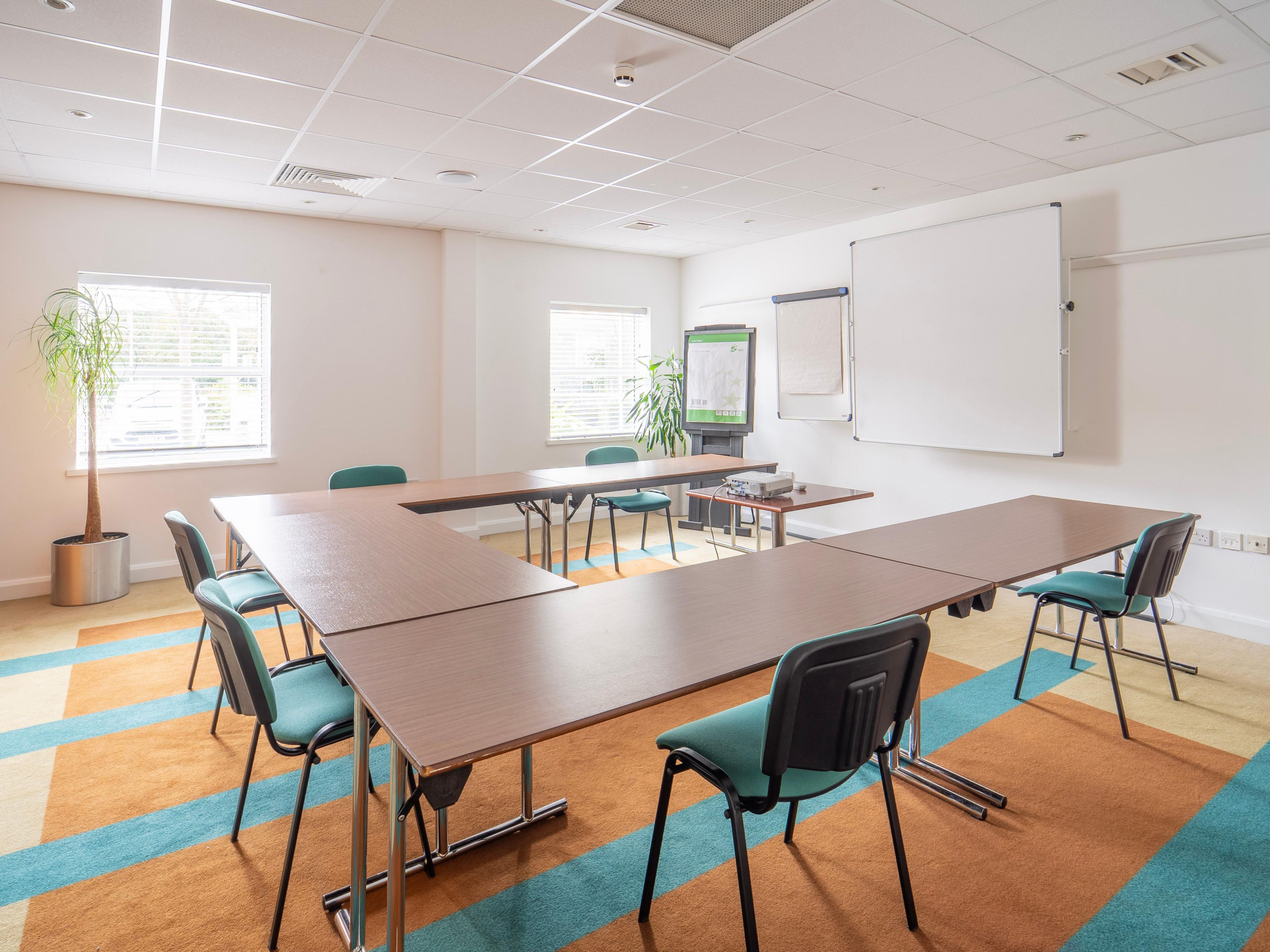 The hotel has two flexible event rooms which can host meetings of up to 60 people when combined. There's natural light, air-conditioning, and free Wi-Fi. The hotel's friendly event team can help with arrangements, from AV equipment to your specific catering needs.