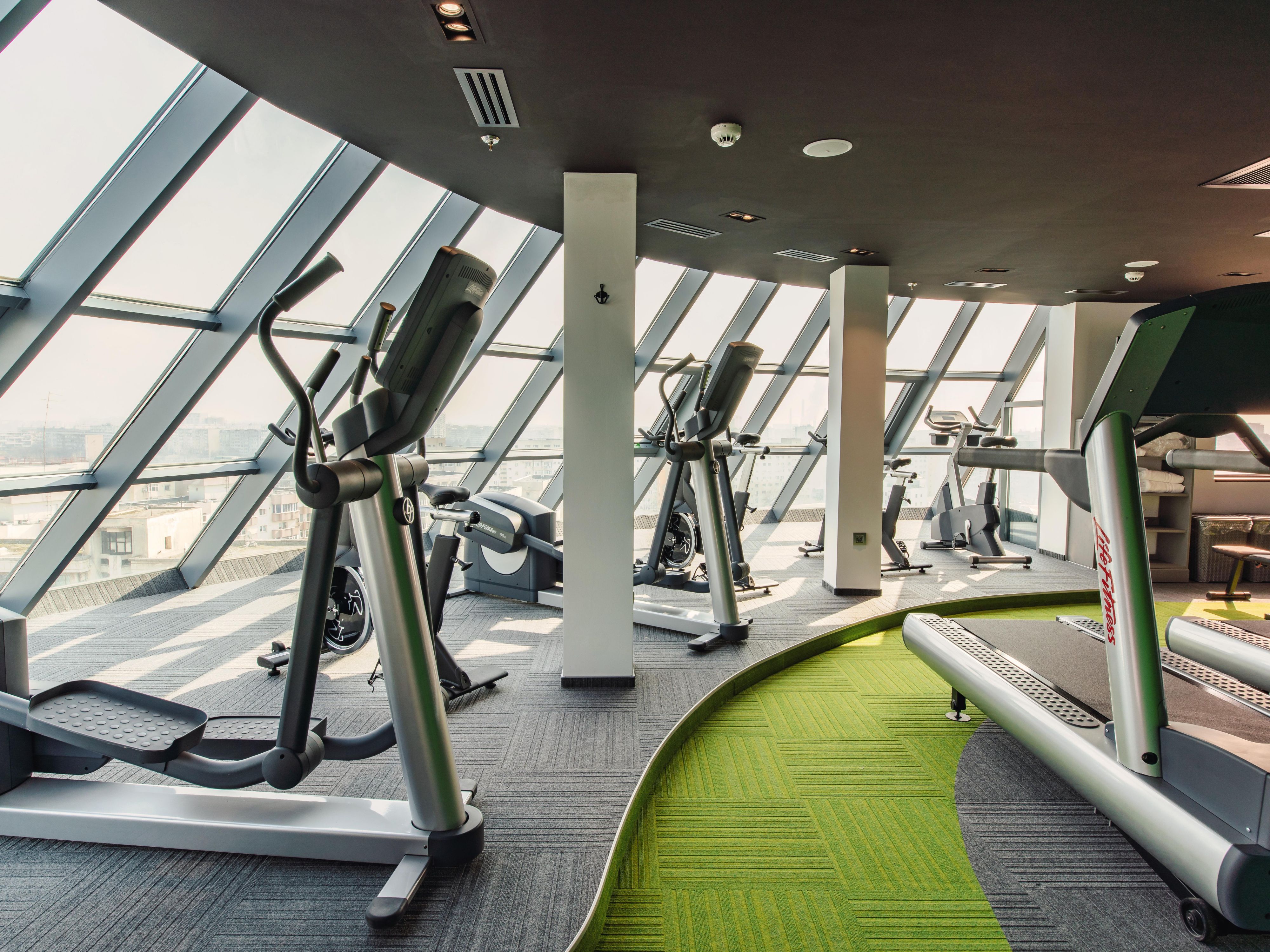 The “Up Fit Gym” Wellness and Fitness Centre, located on the top floor of the hotel, offers a panoramic view over the city and is equipped with state-of-the-art fitness equipment to which all guests will enjoy free access so that they can keep their exercise routine even when they are away from home!