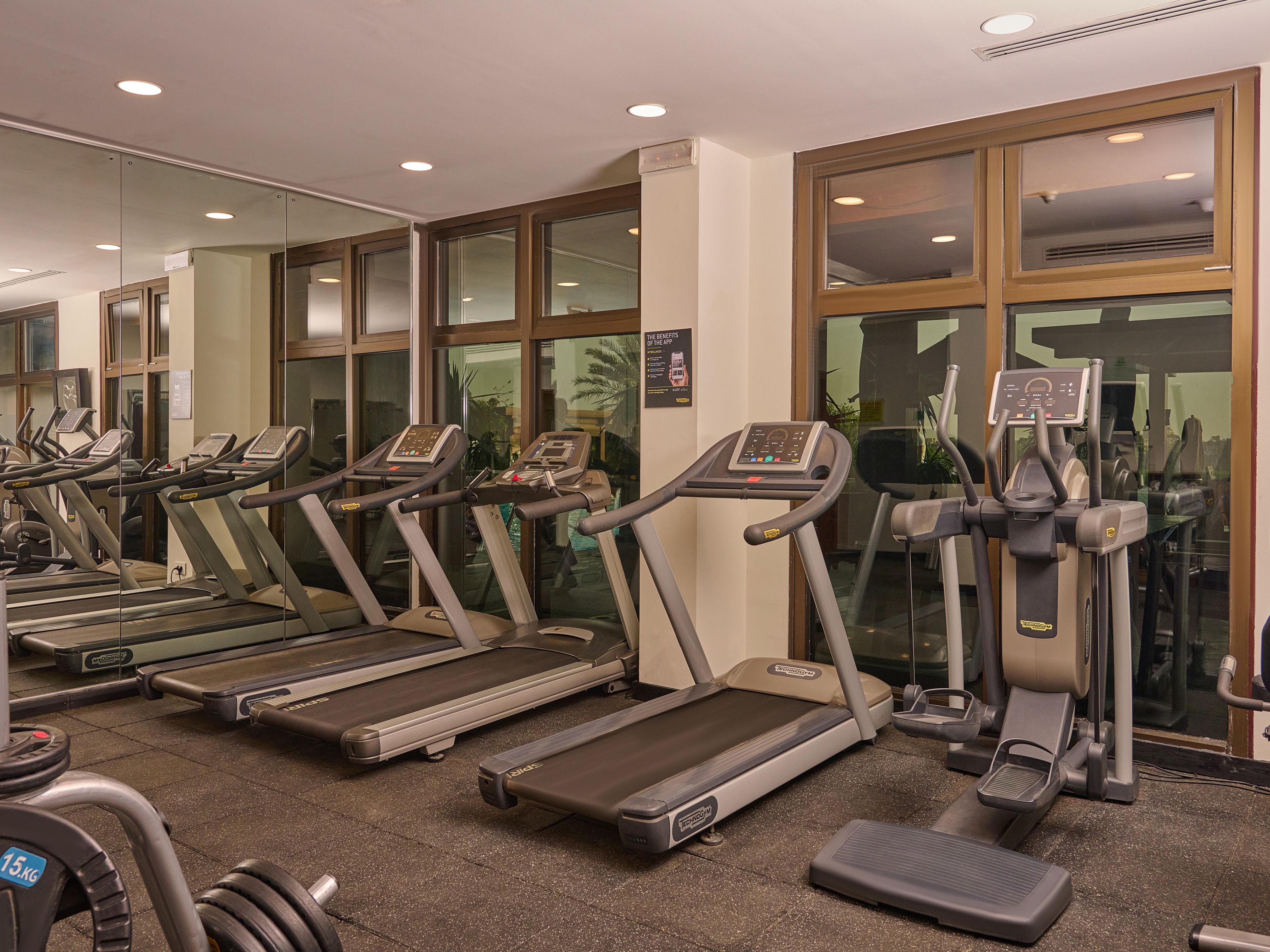 Being on vacation or business trip that doesn't mean that you don't stay fit. Enjoy your stay at Holiday Inn Cairo Maadi and don't forget to workout at our very own gym that overlooks the magnificent river Nile. The gym is fully equipped with cardio and strength machines. Nothing beats working out with a breathtaking view.