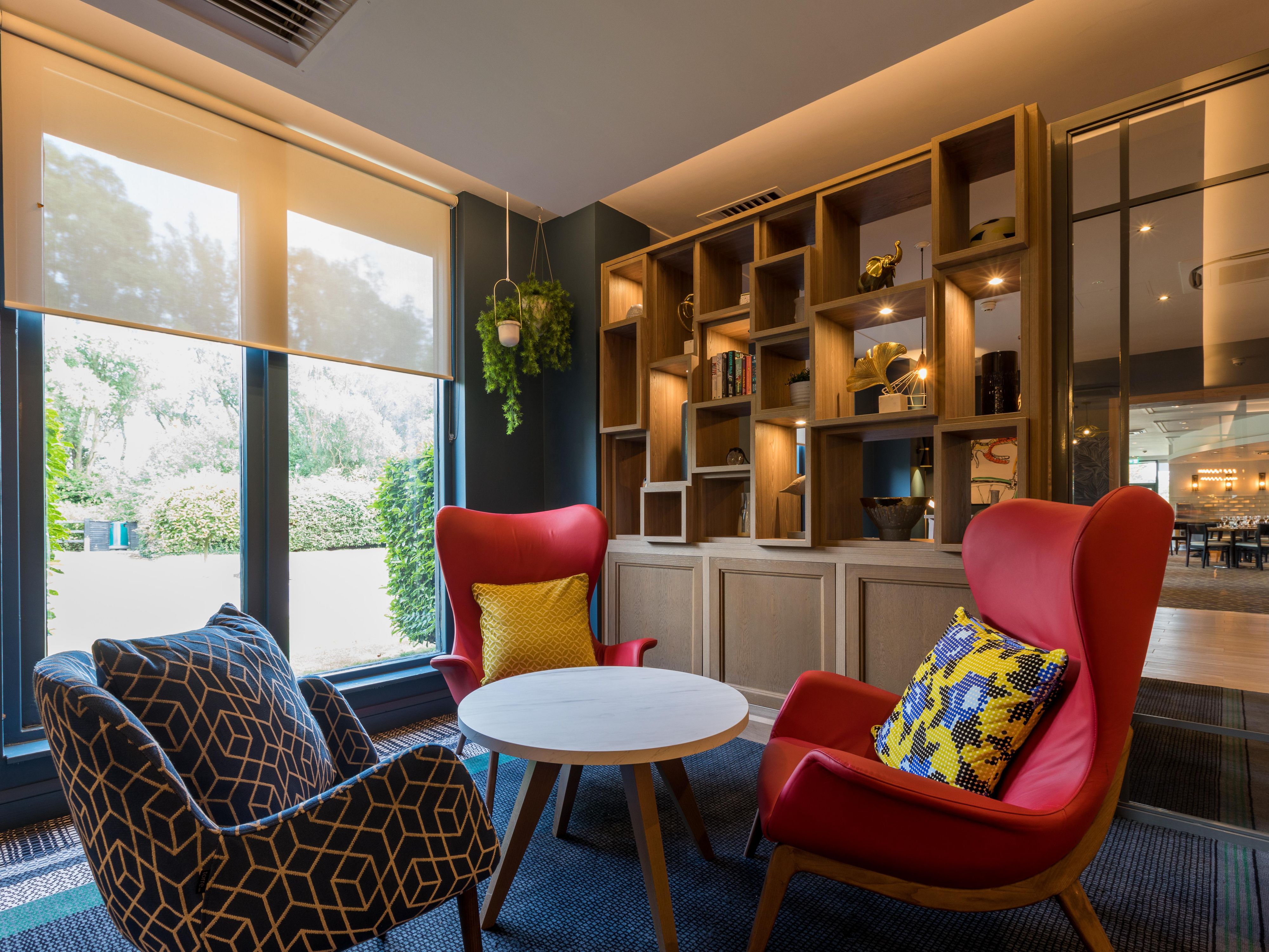 The Open Lobby combines the front desk, lobby, bar, lounge, restaurant and business centre into one flexible, open space, allowing our guests to use the space to meet their requirements throughout their visit, whether that's to work, relax, eat and drink or socialise.