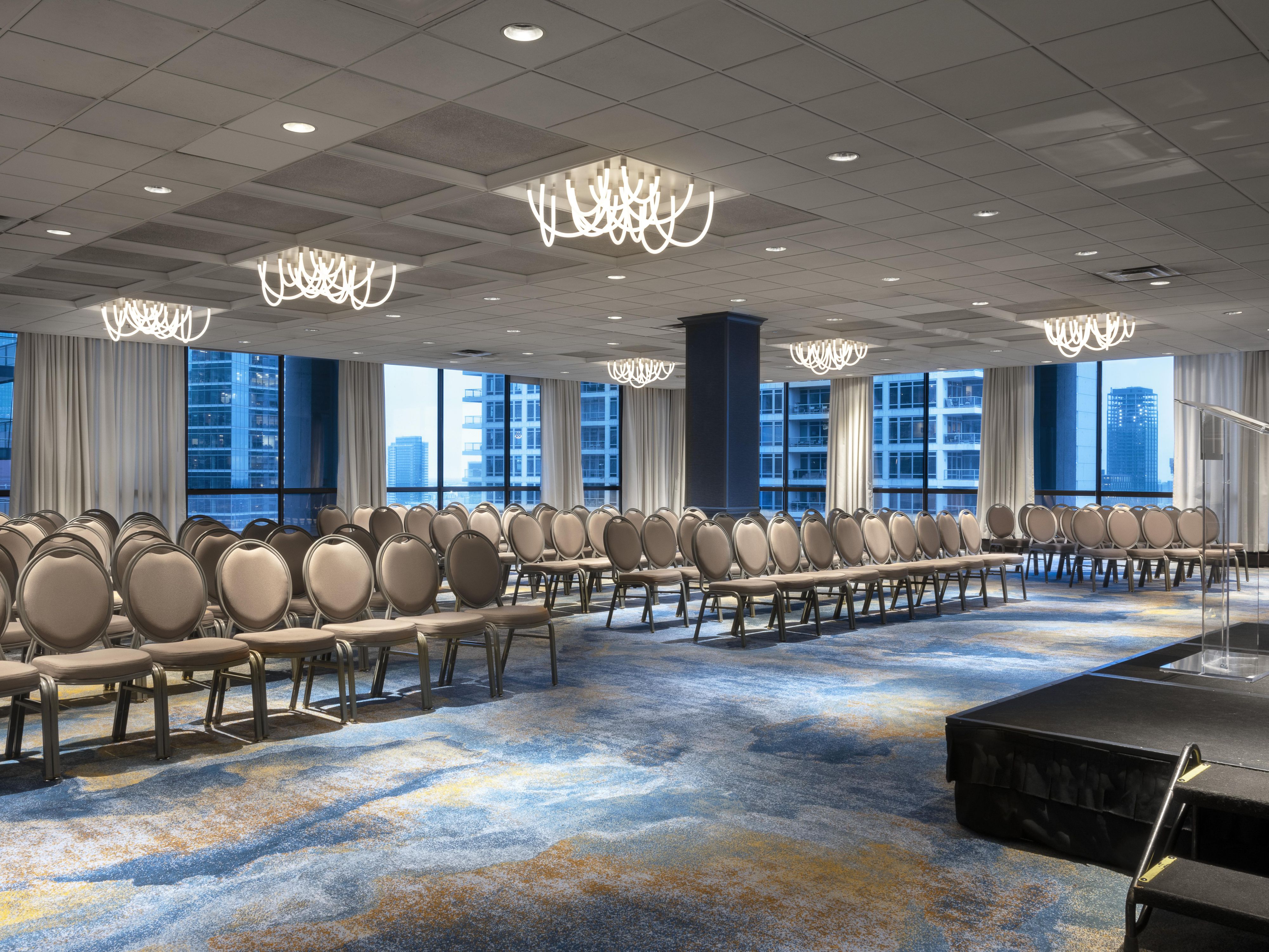 Take advantage of 25,000 square feet of space for hosting business meetings, seminars, and conferences. Our flexible meeting spaces are fully equipped with A/V equipment, printer, scanner, and other office essentials.
