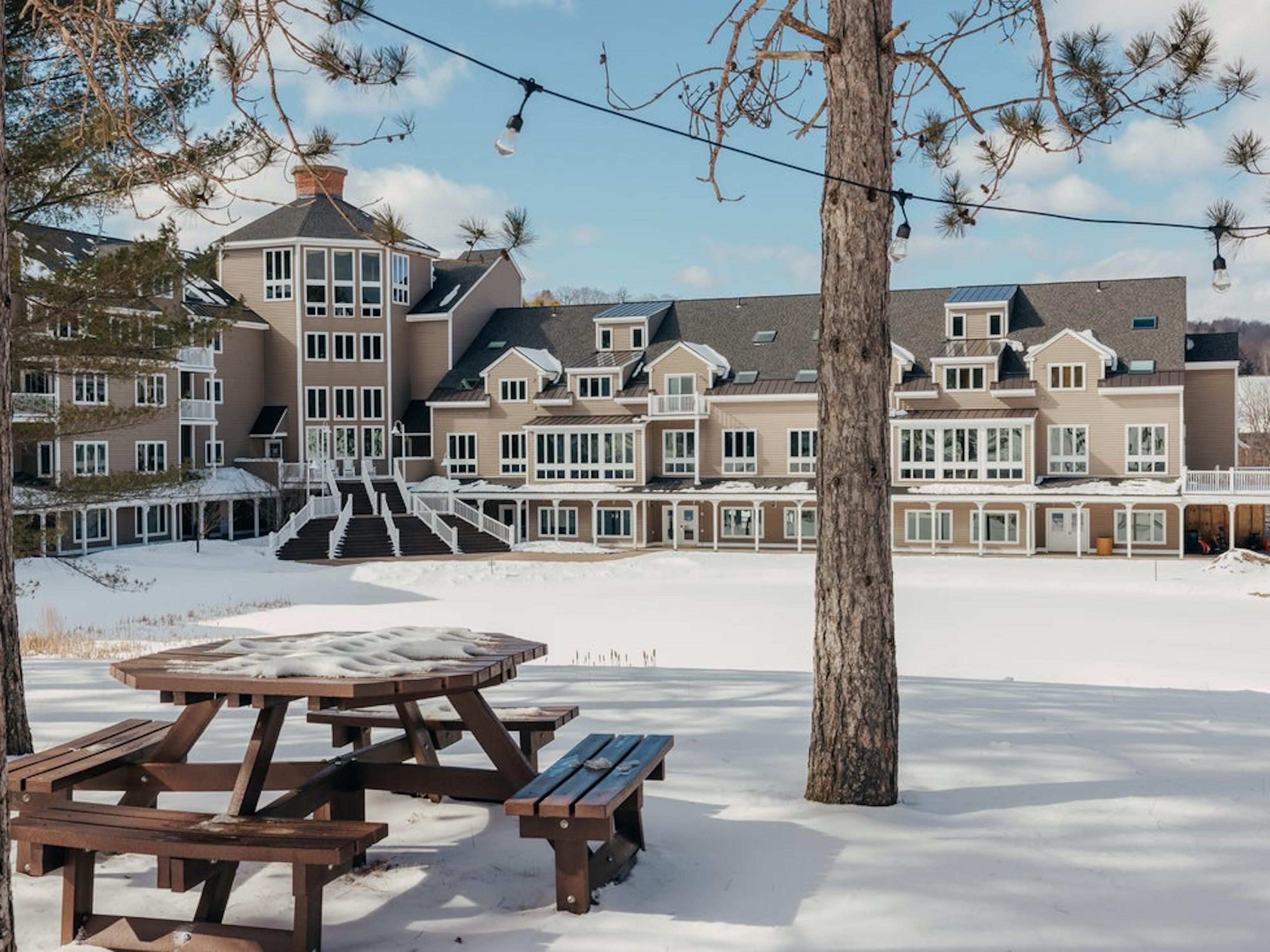 Beautiful view during the winter of Mount Ascutney Resort