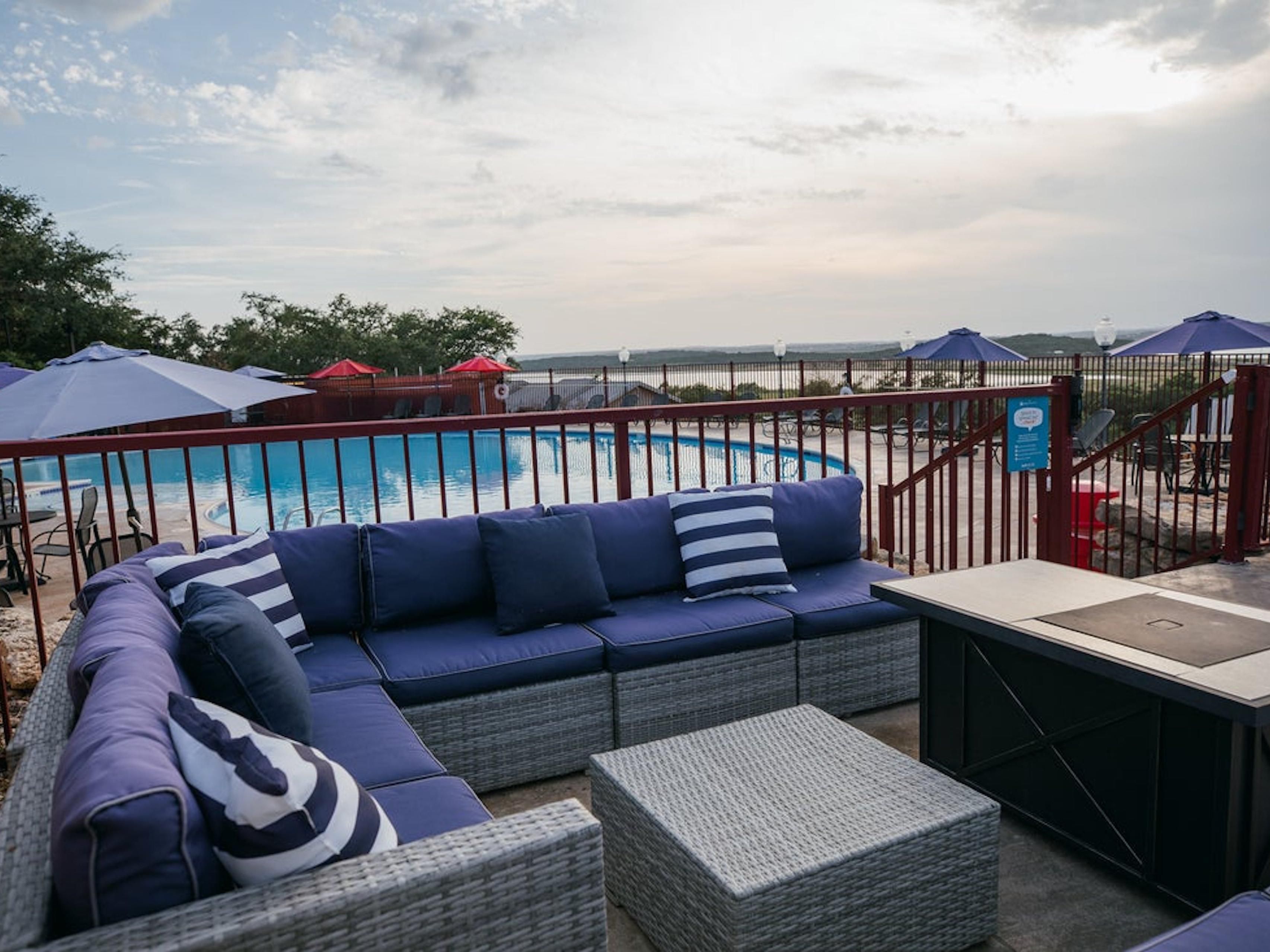 Lounge area by the main pool