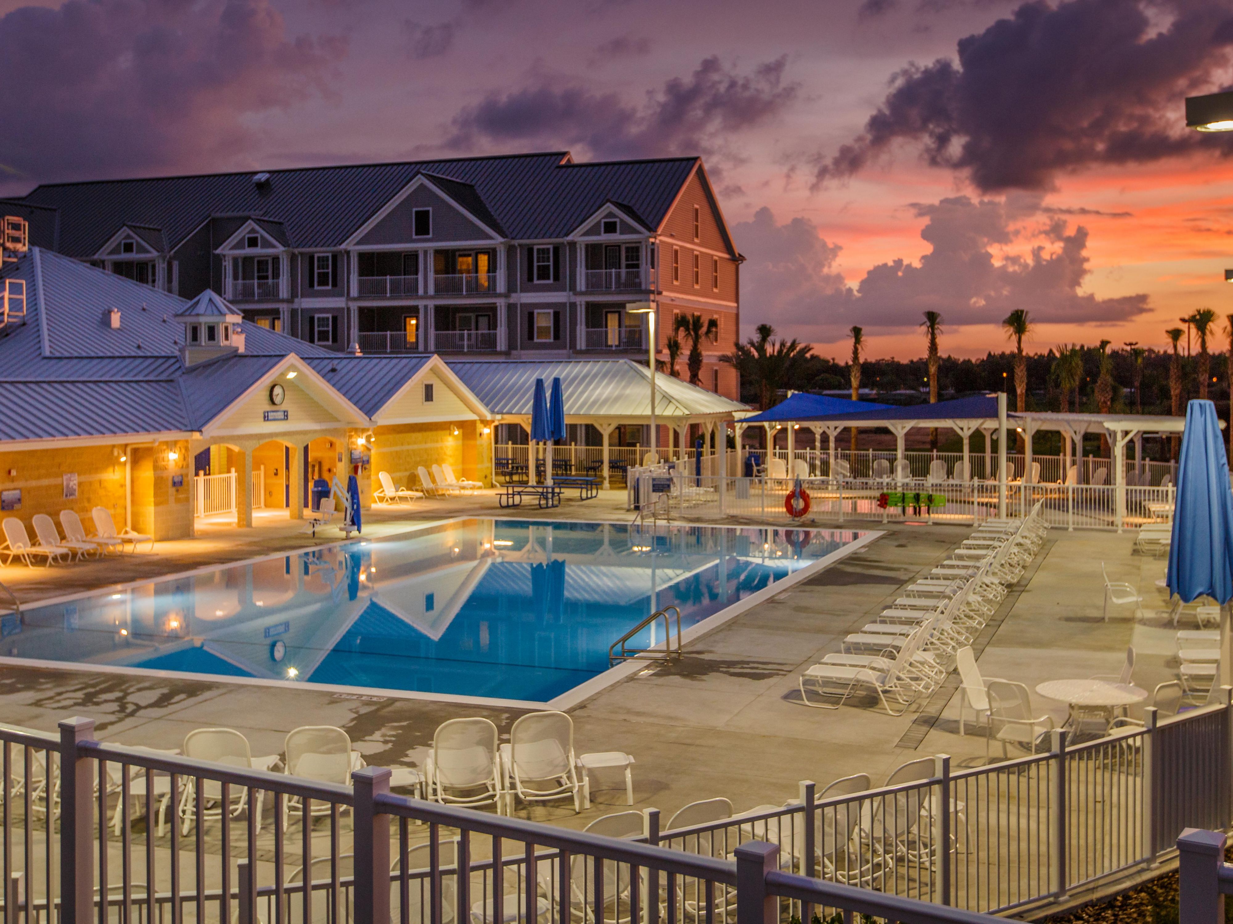 Watch the sunset from the open views at Orlando Breeze Resort