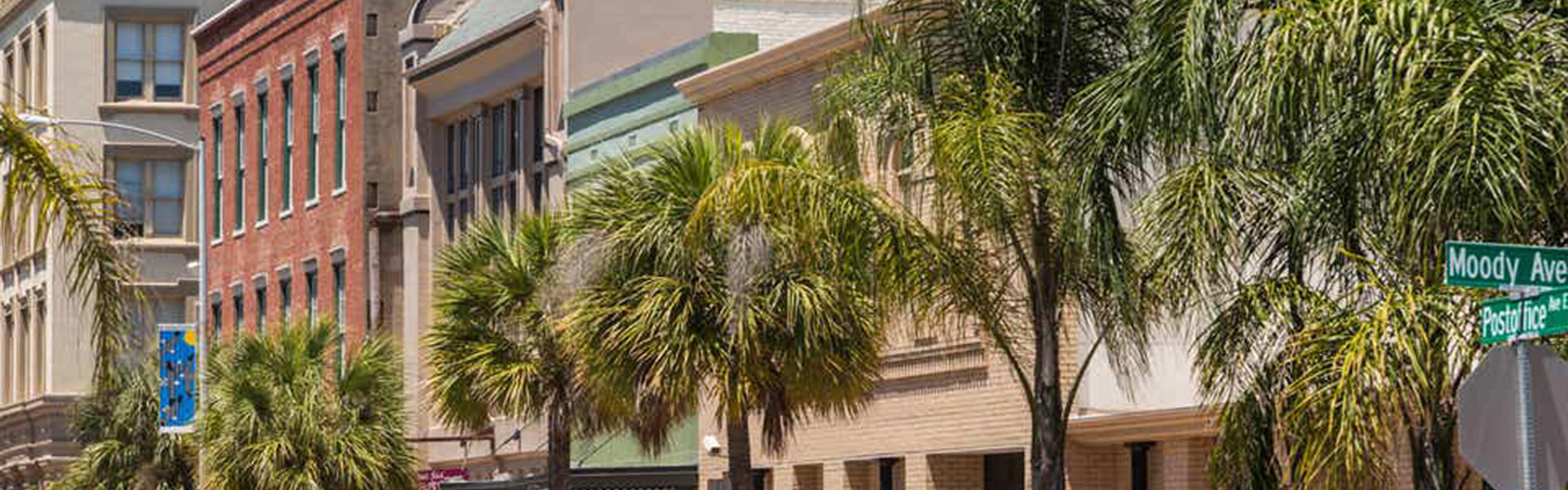 Historic Galveston buildings.