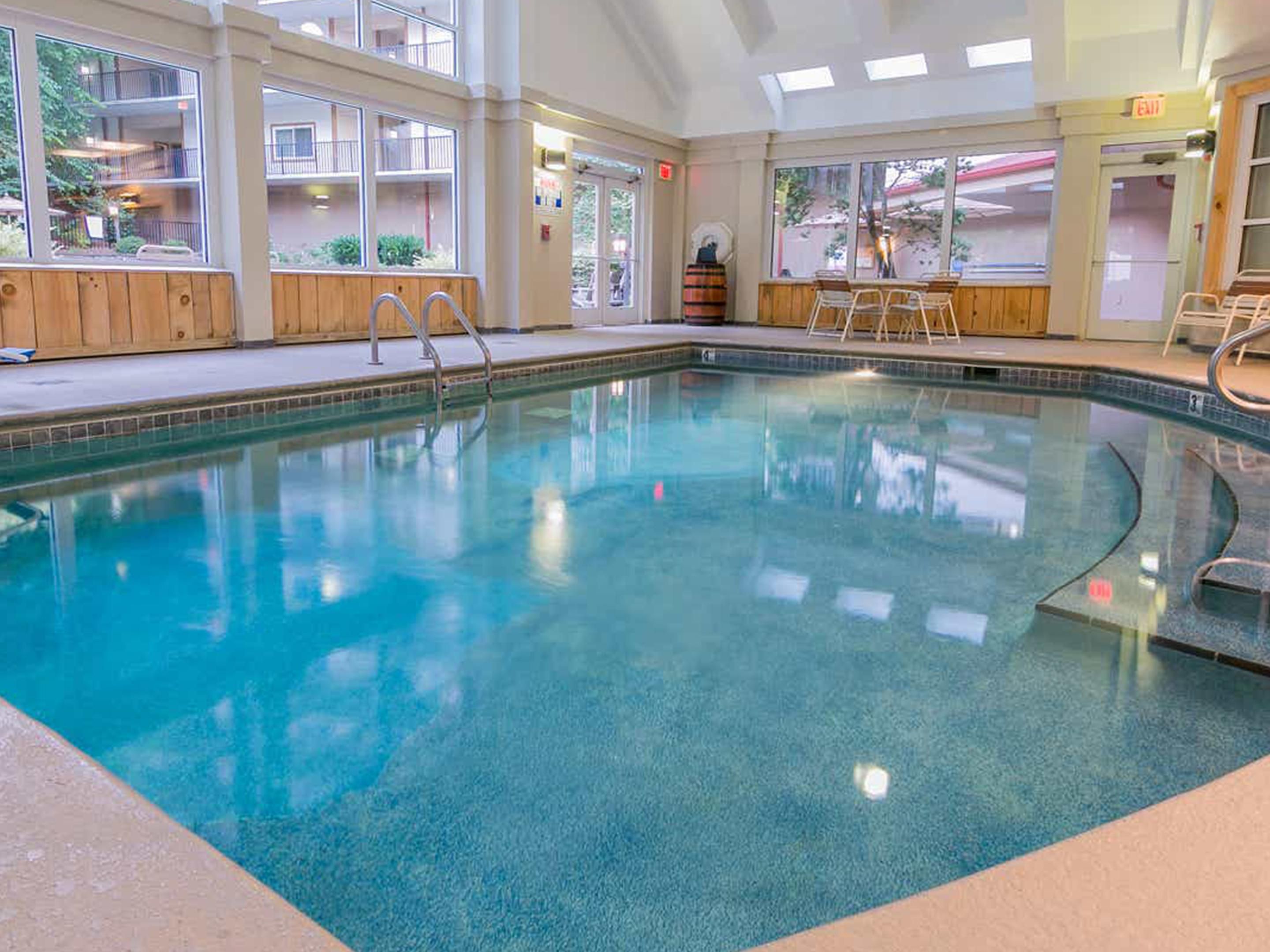 Whether you’re here during the hot summer or the snowy winter, you can enjoy a nice, refreshing dip in one of our indoor or outdoor pools.