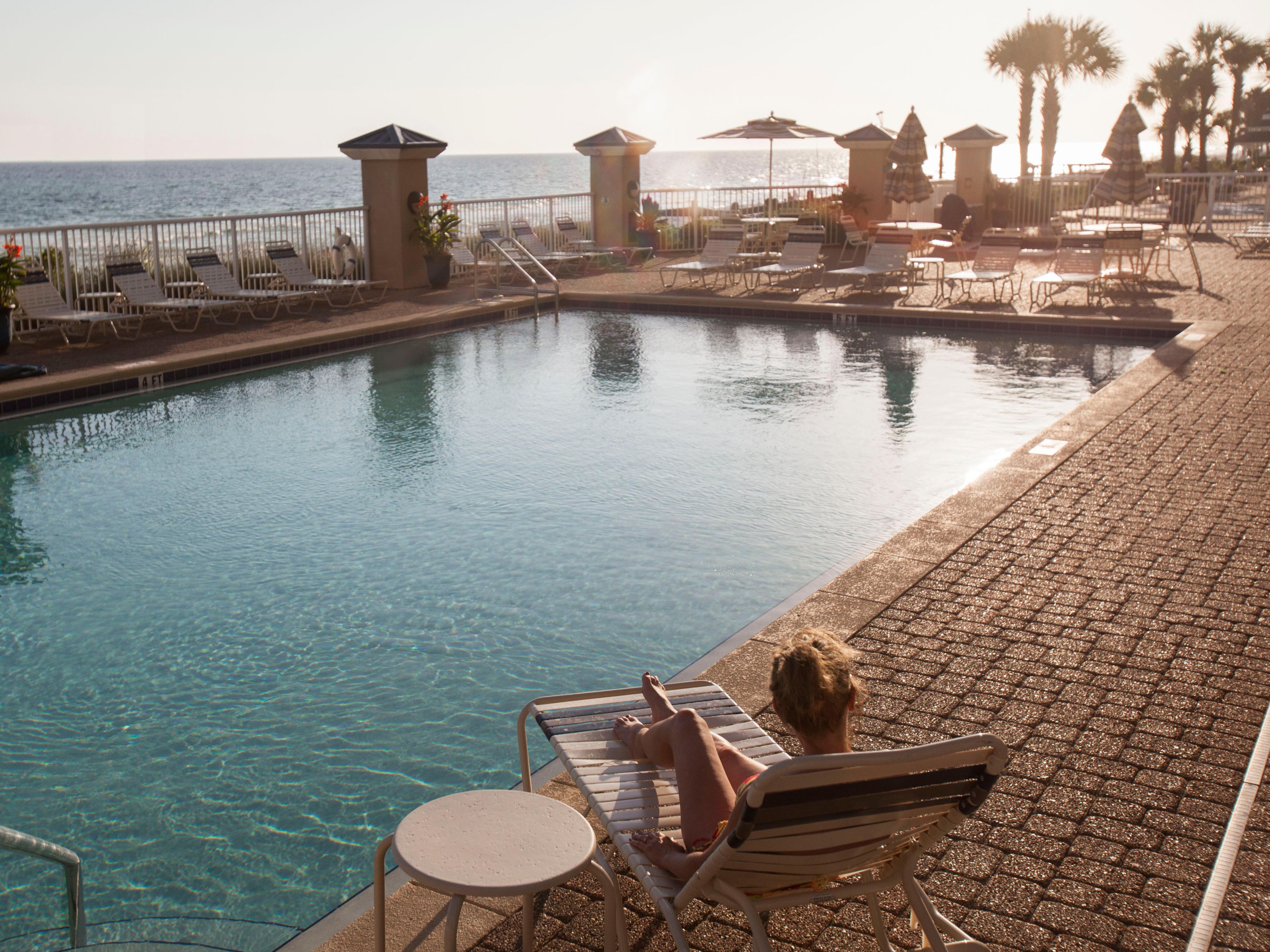 Soak up some sun at our pool deck