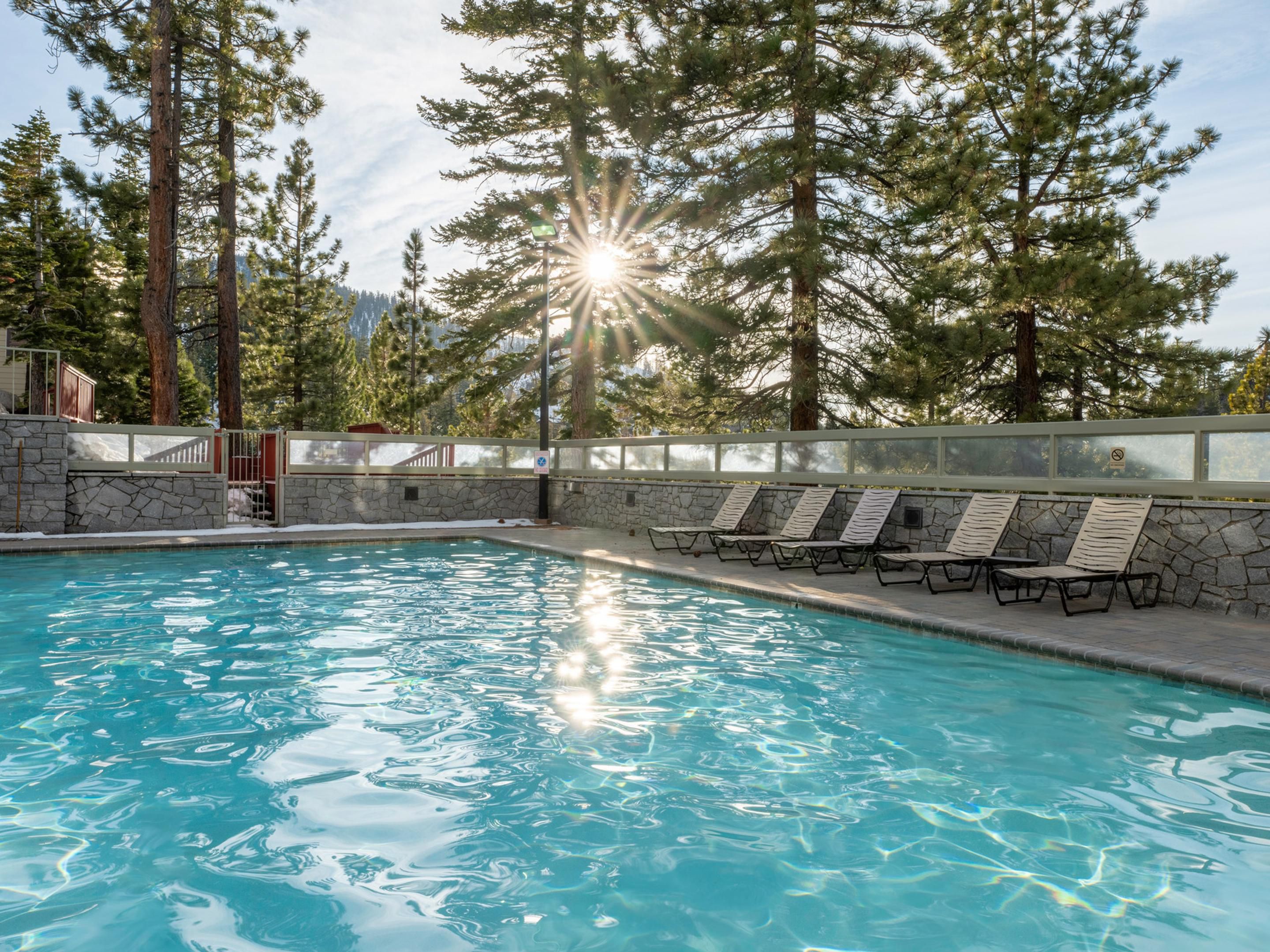 Outdoor swimming pool.