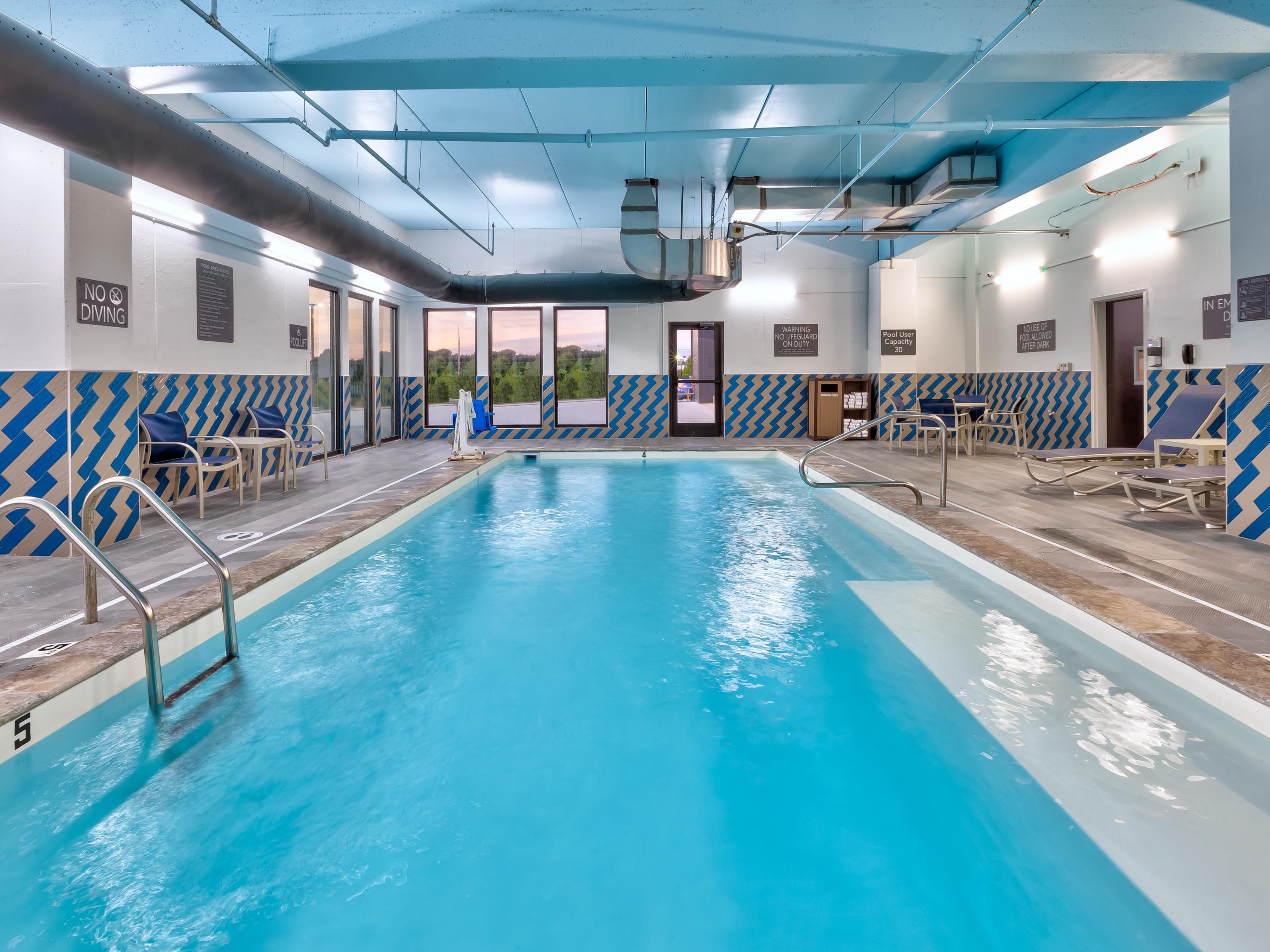 Have a relaxing day in our indoor swimming pool.