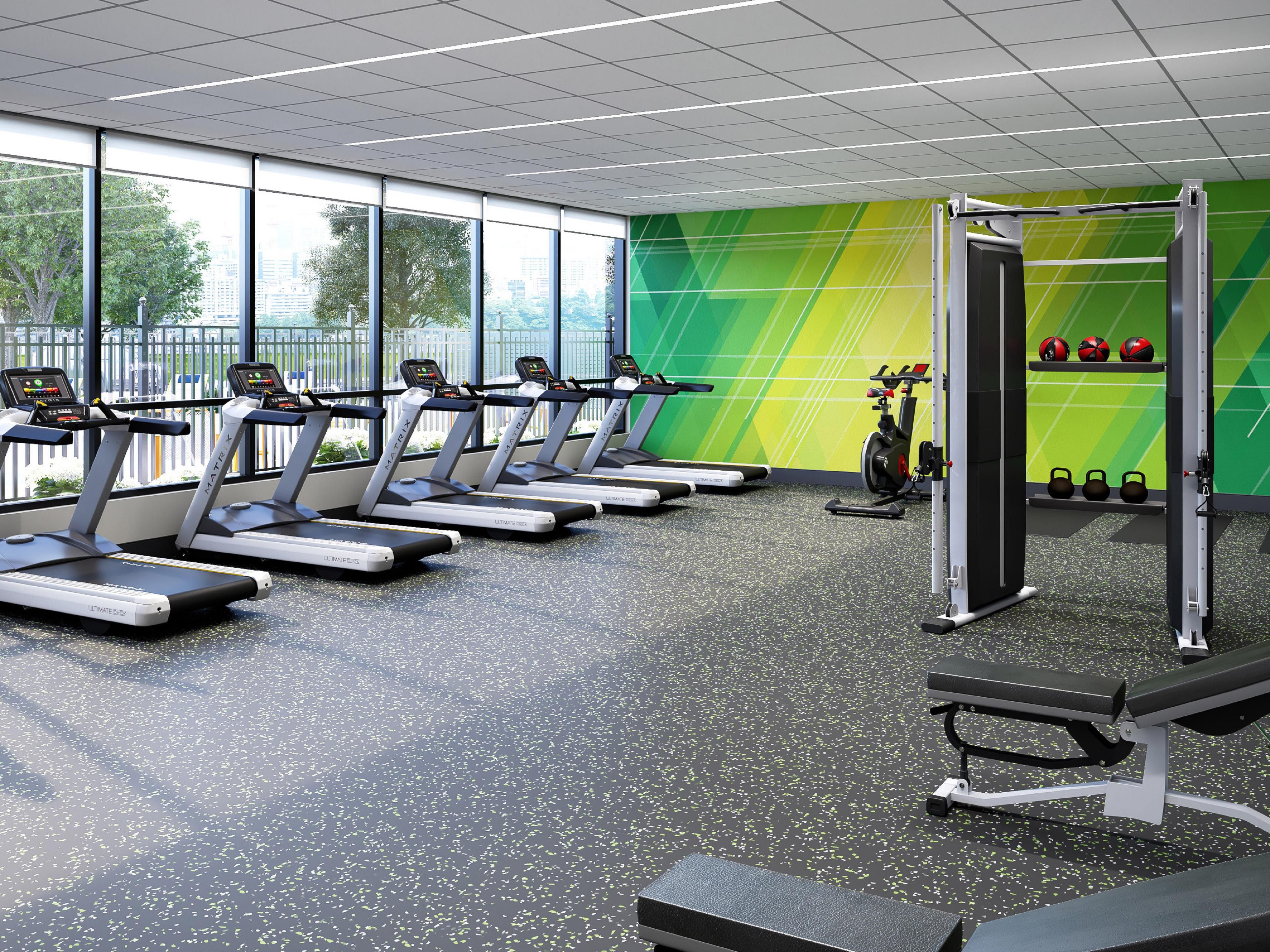 Keep your workout routine going during your stay with ellipticals, treadmills, weights and more.