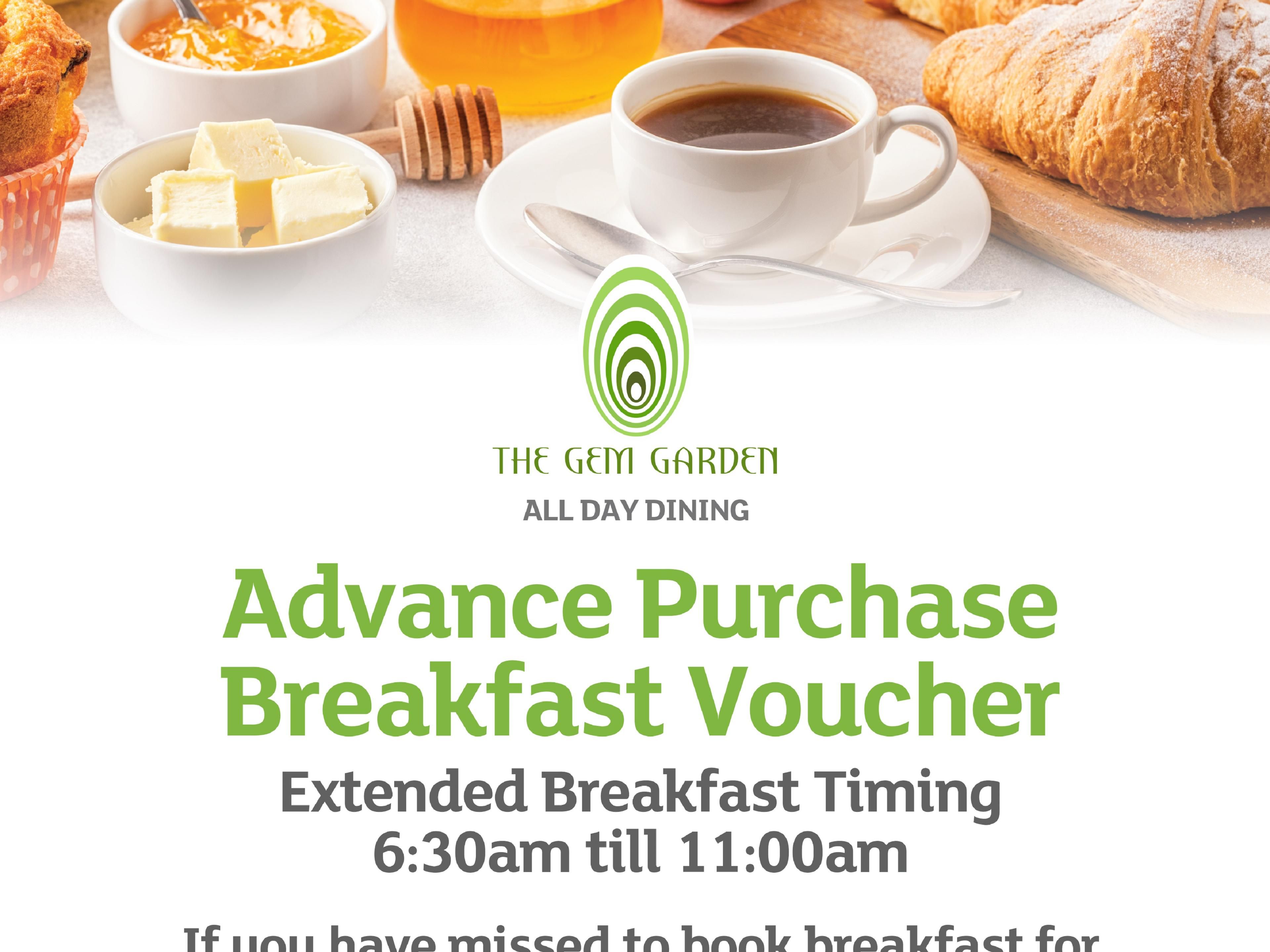 Advance Purchase Breakfast
