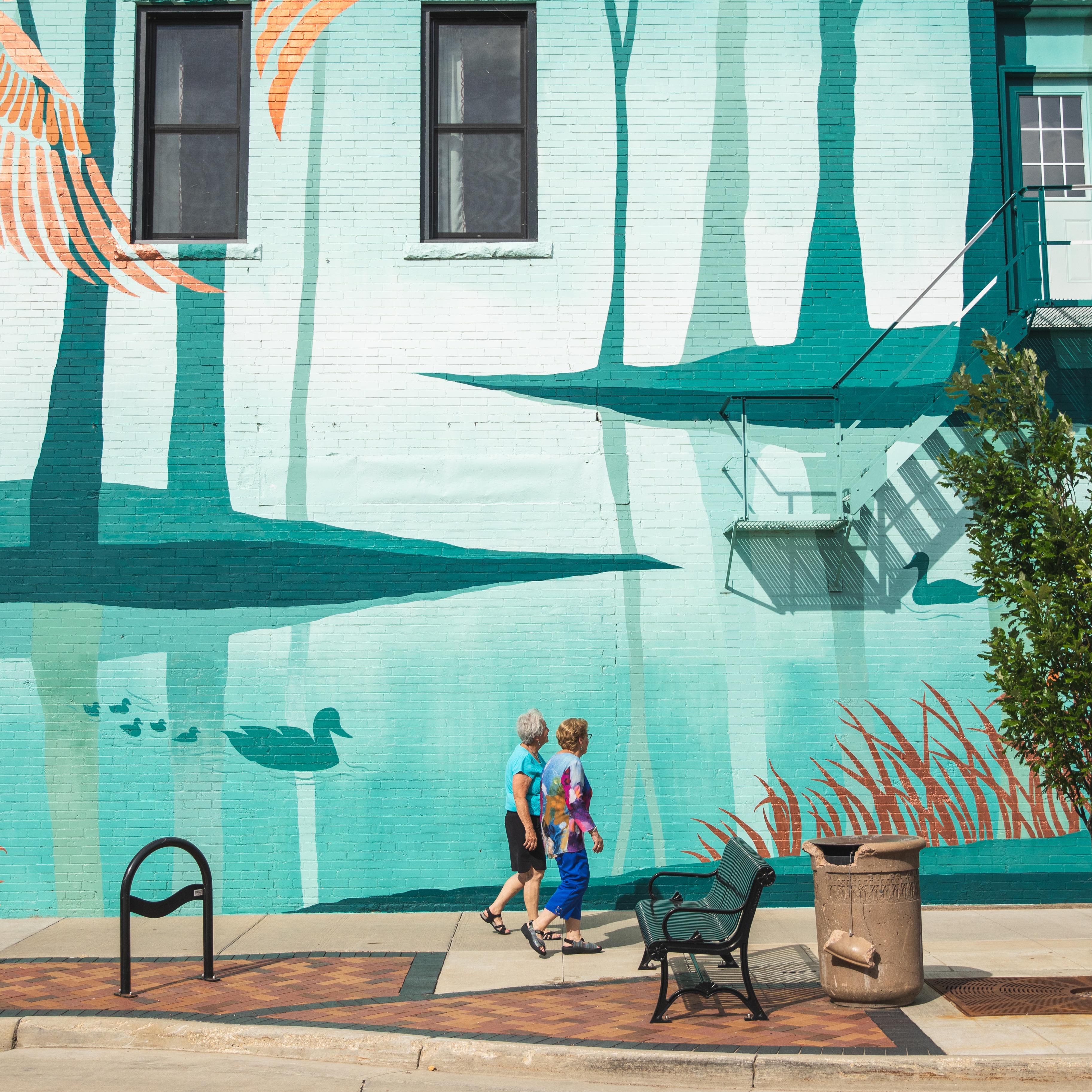 Art wall in Eau Claire