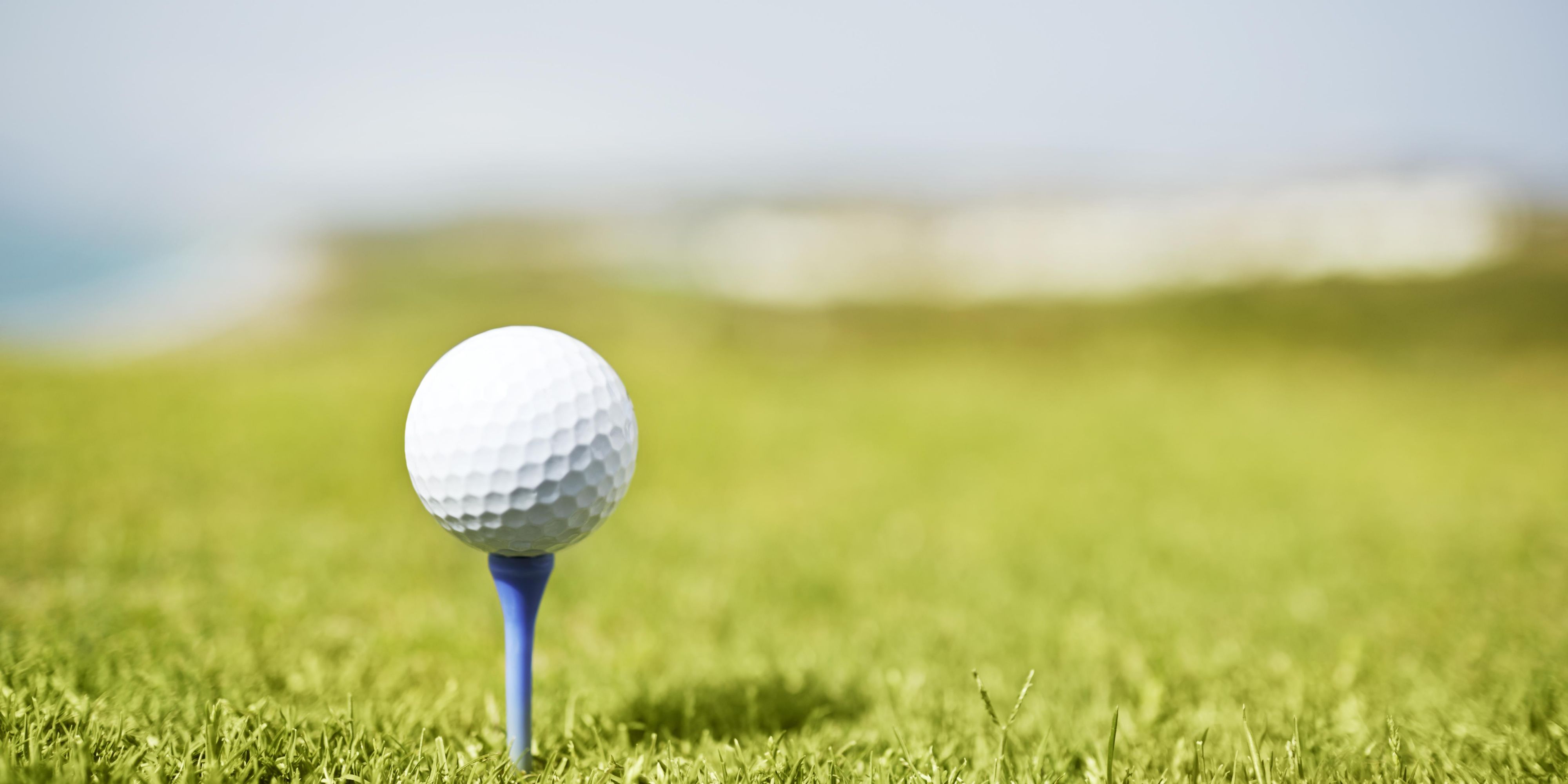 Golf ball on tee