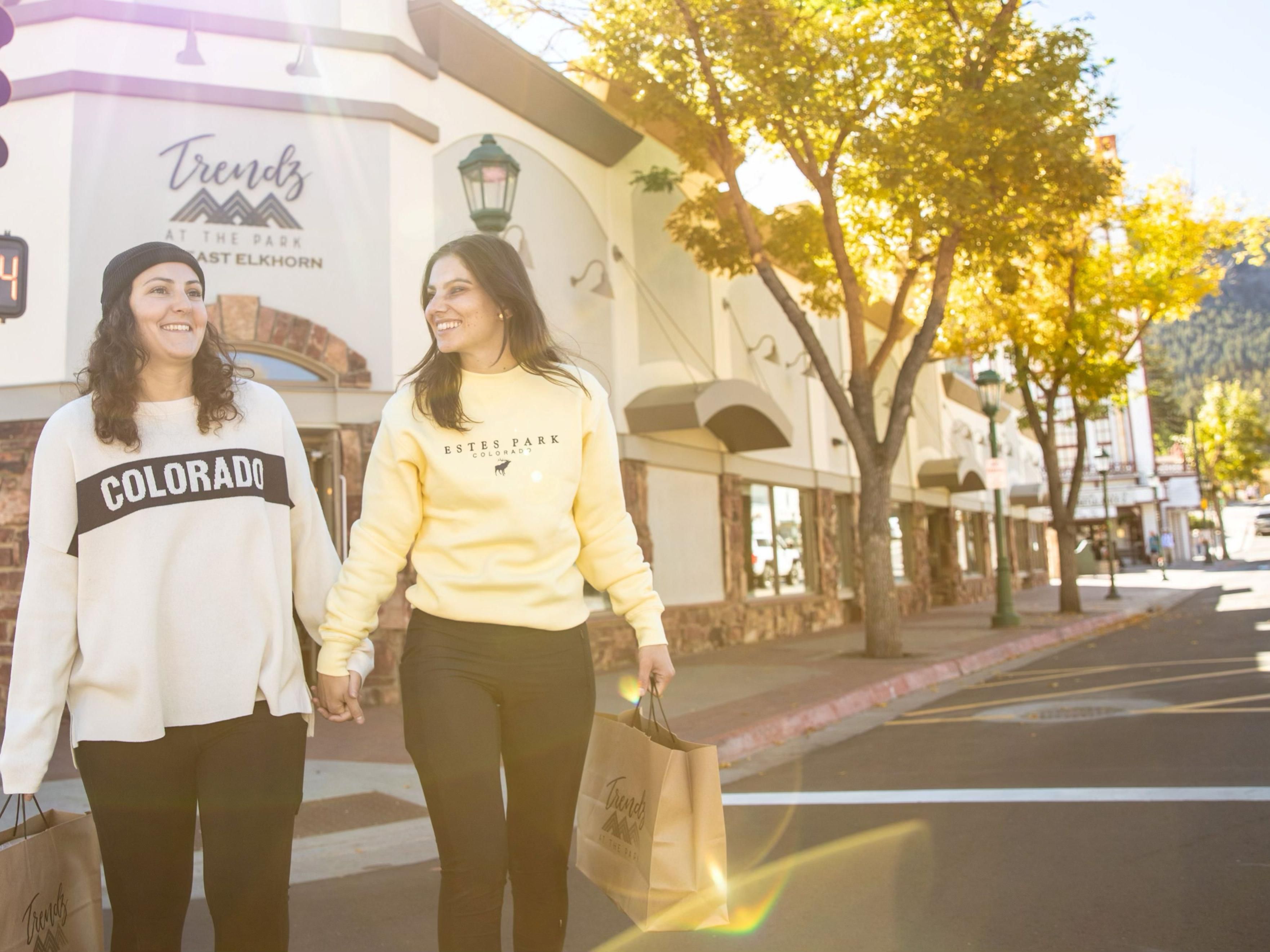 Friends shopping downtown Grand Rapids
