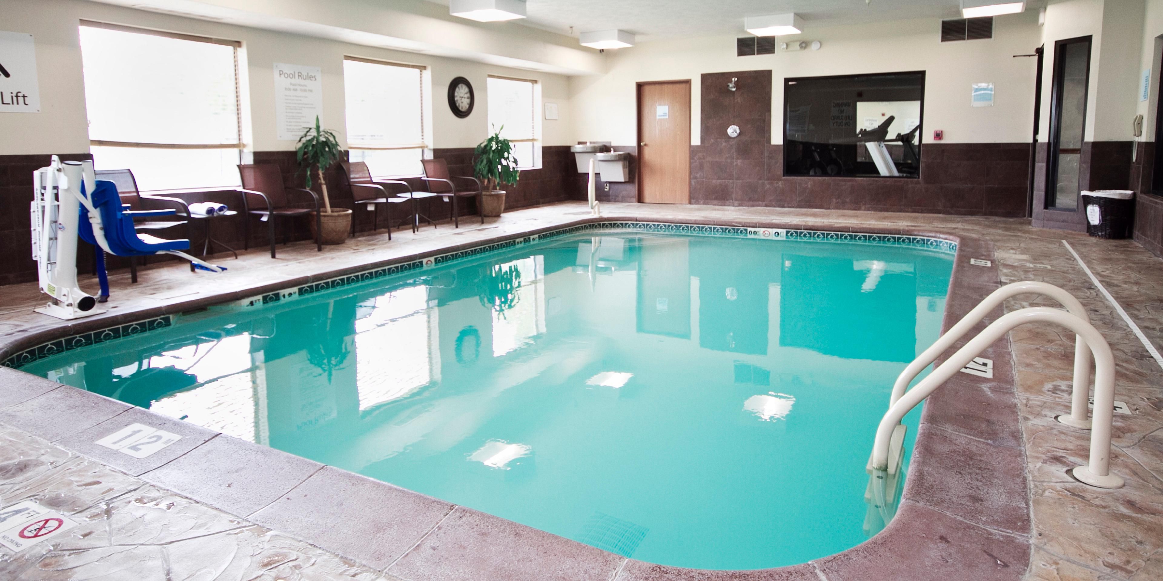 Enjoy our indoor heated pool.