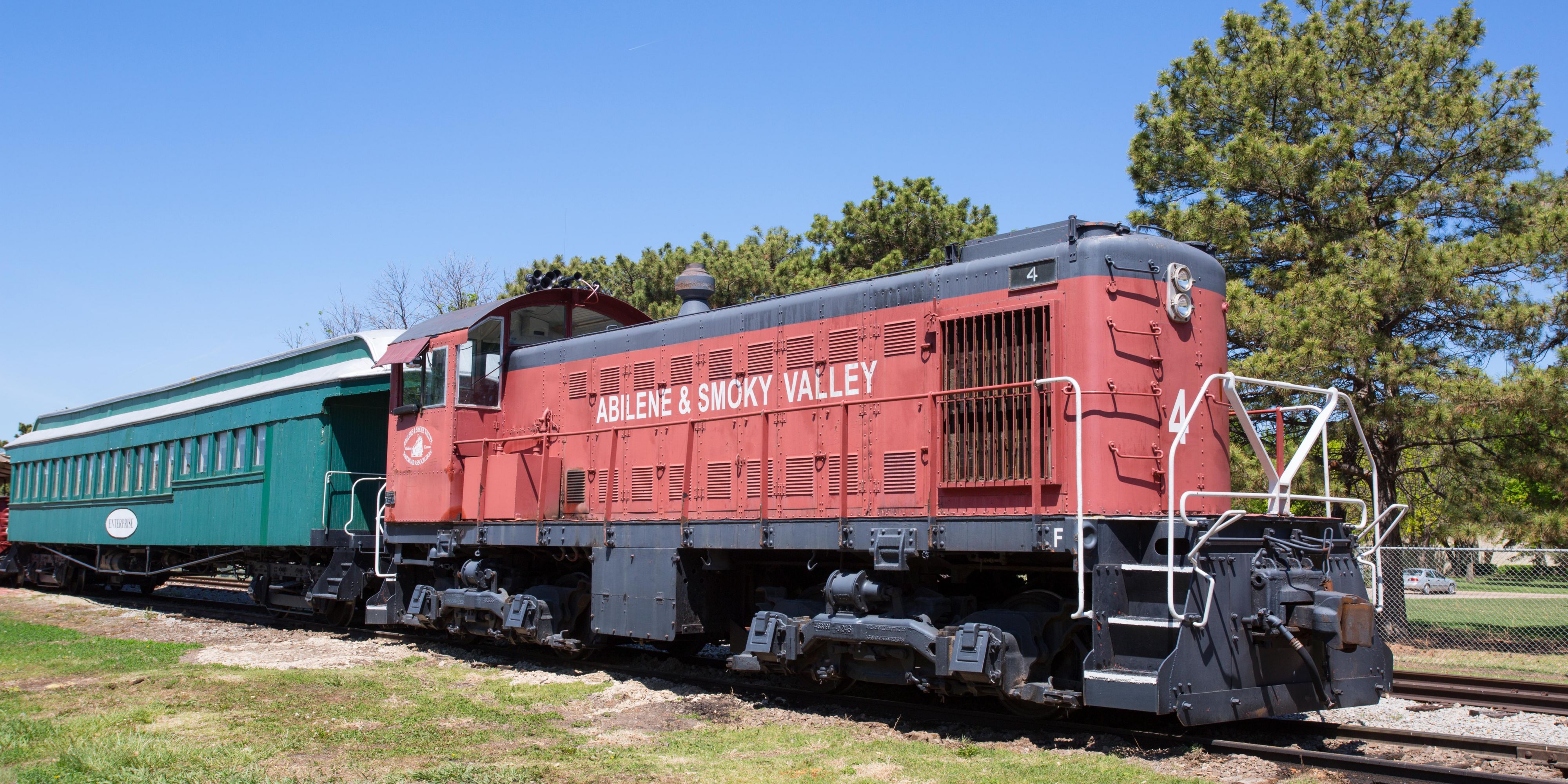 Planning a visit to Abilene May-October? Take a ride on a train at the Abilene & Smoky Valley Railroad, just minutes from our hotel!