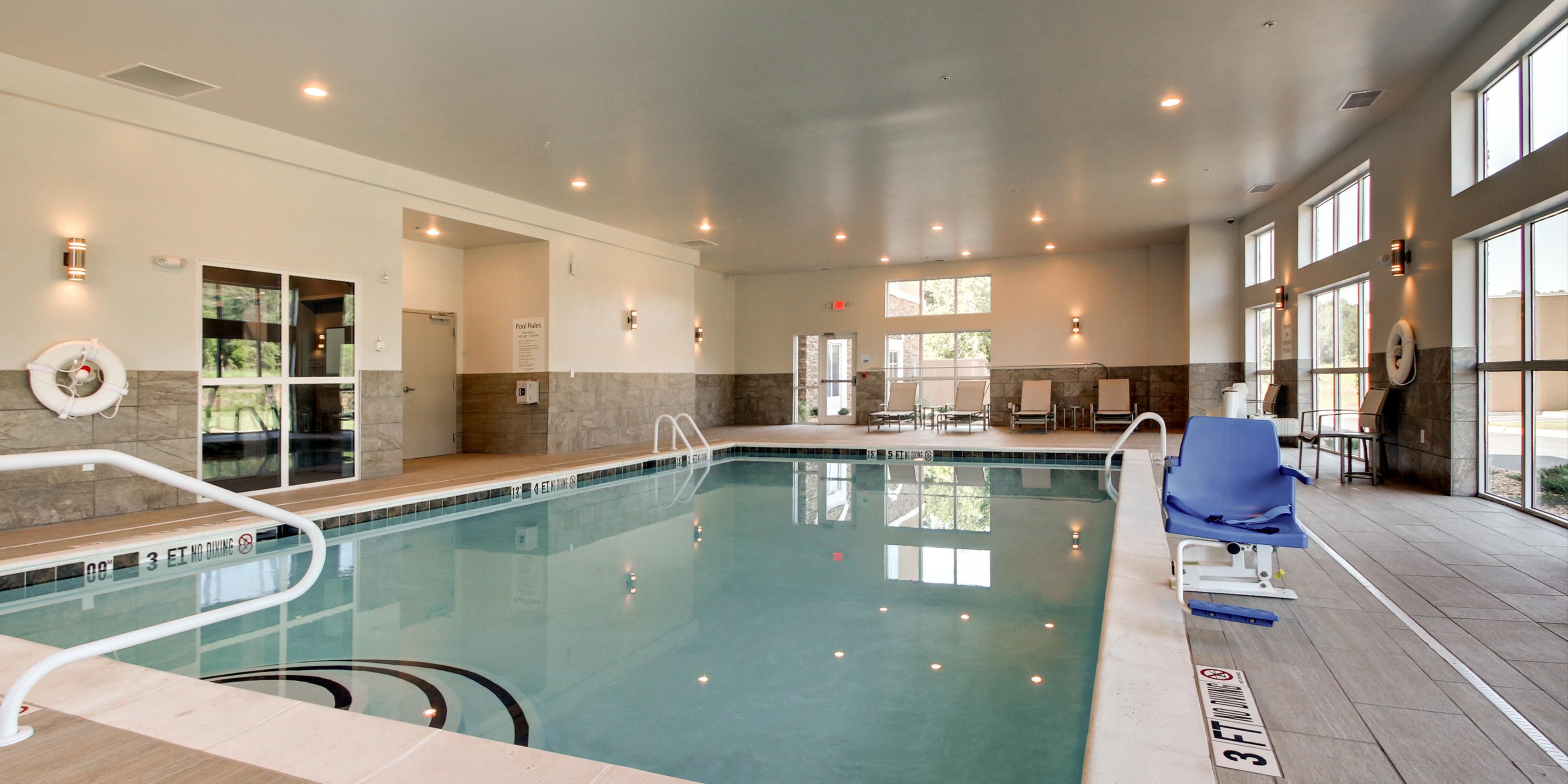 When you stay with us you will be able to enjoy our year round indoor heated pool.  What a great way to relax after a busy day of traveling!