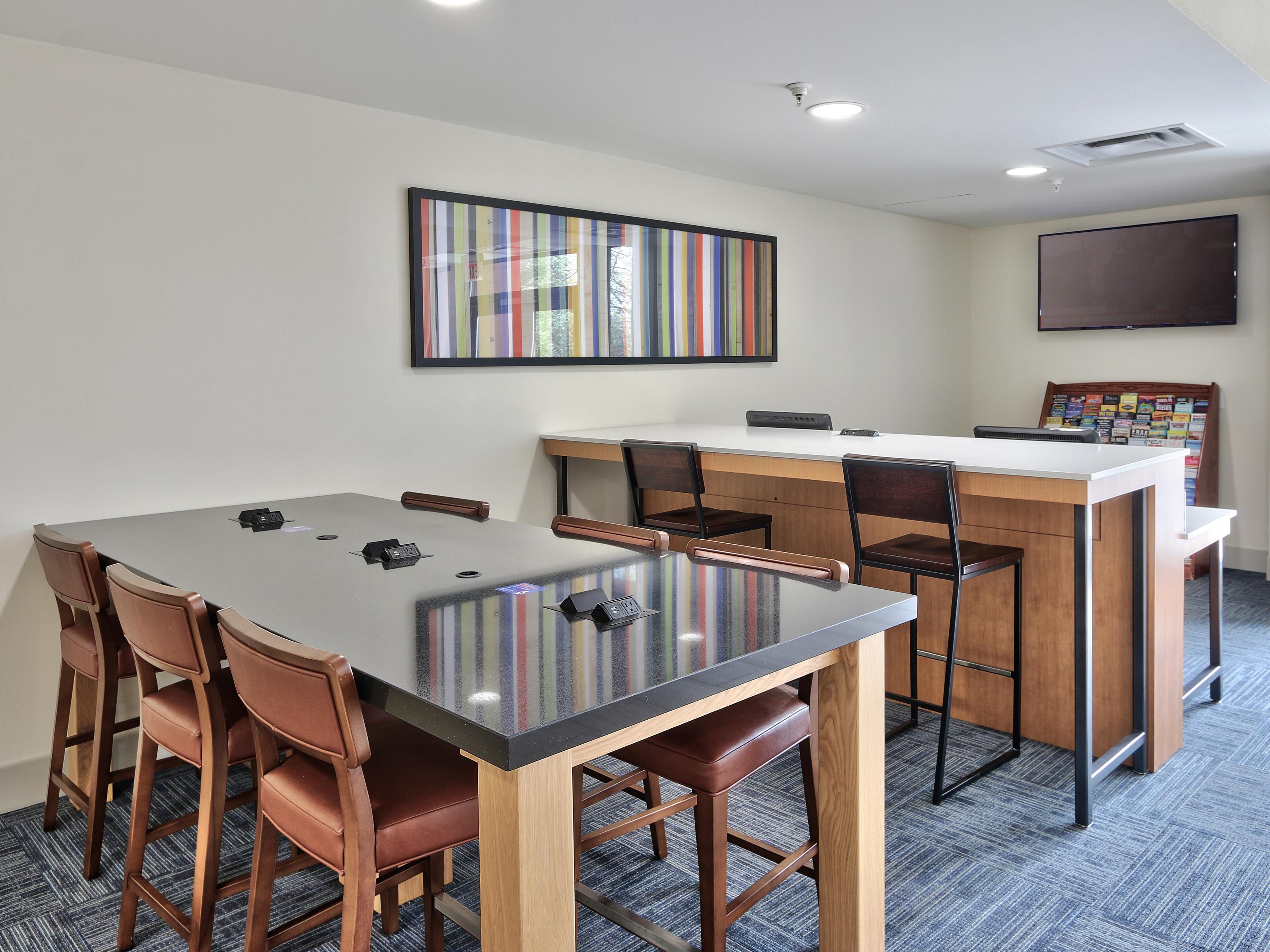 Fully equipped business center for guests on the go