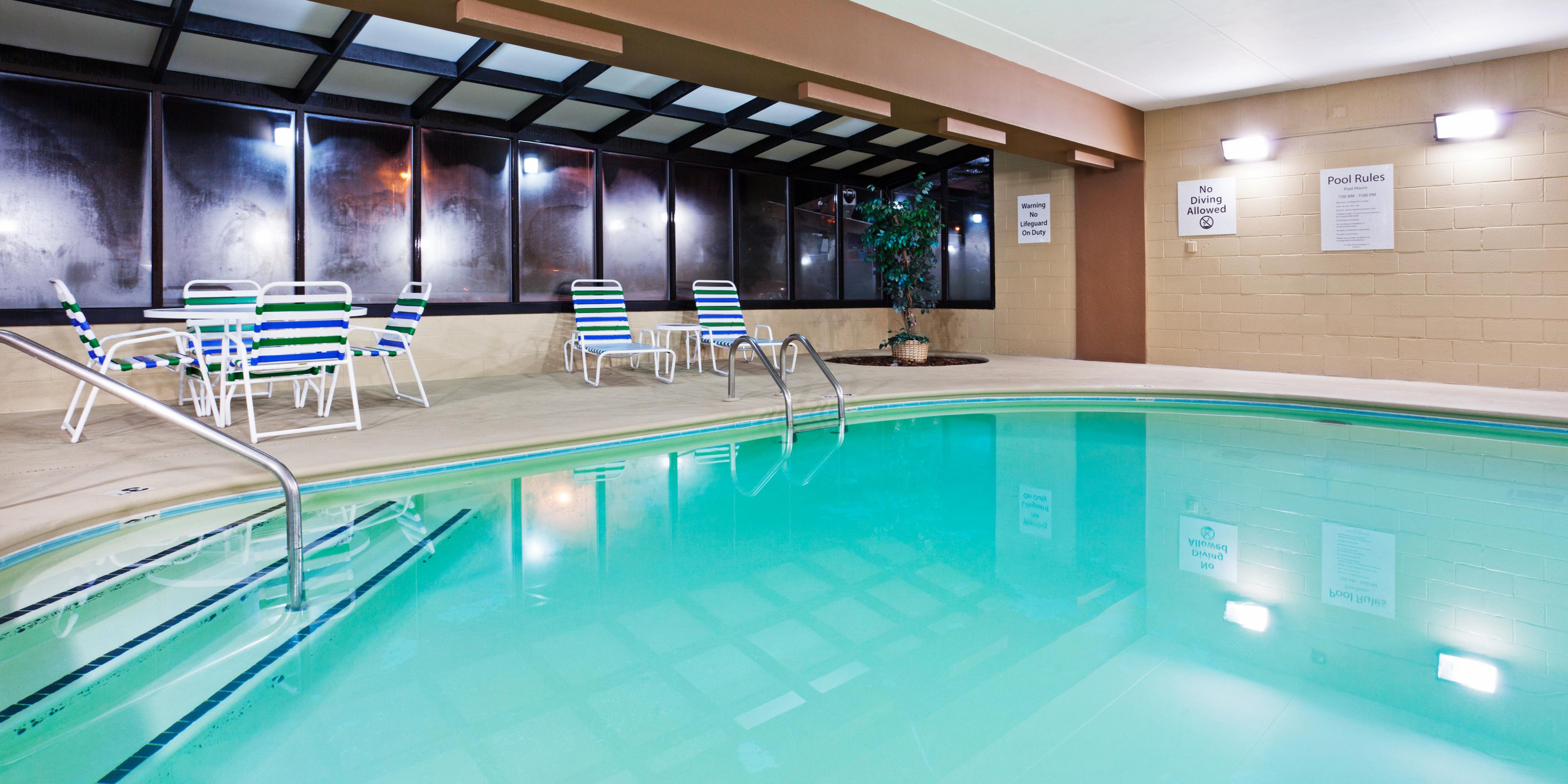 After a long day, unwind in our indoor pool or relax after a great work-out. Escape the cooler weather and enjoy Summer all year long!