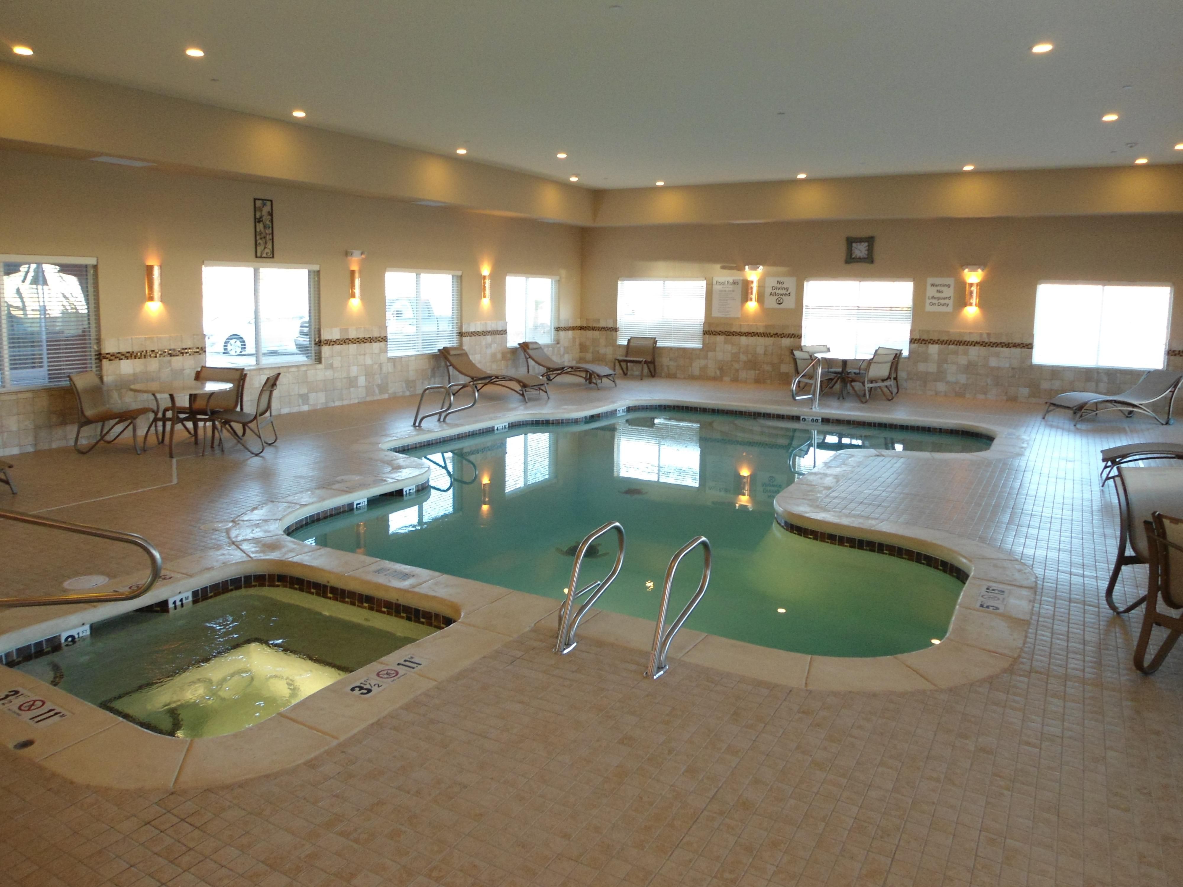 Rain or Shine, you can always take a dip in our indoor heated pool or relax and unwind in our whirlpool