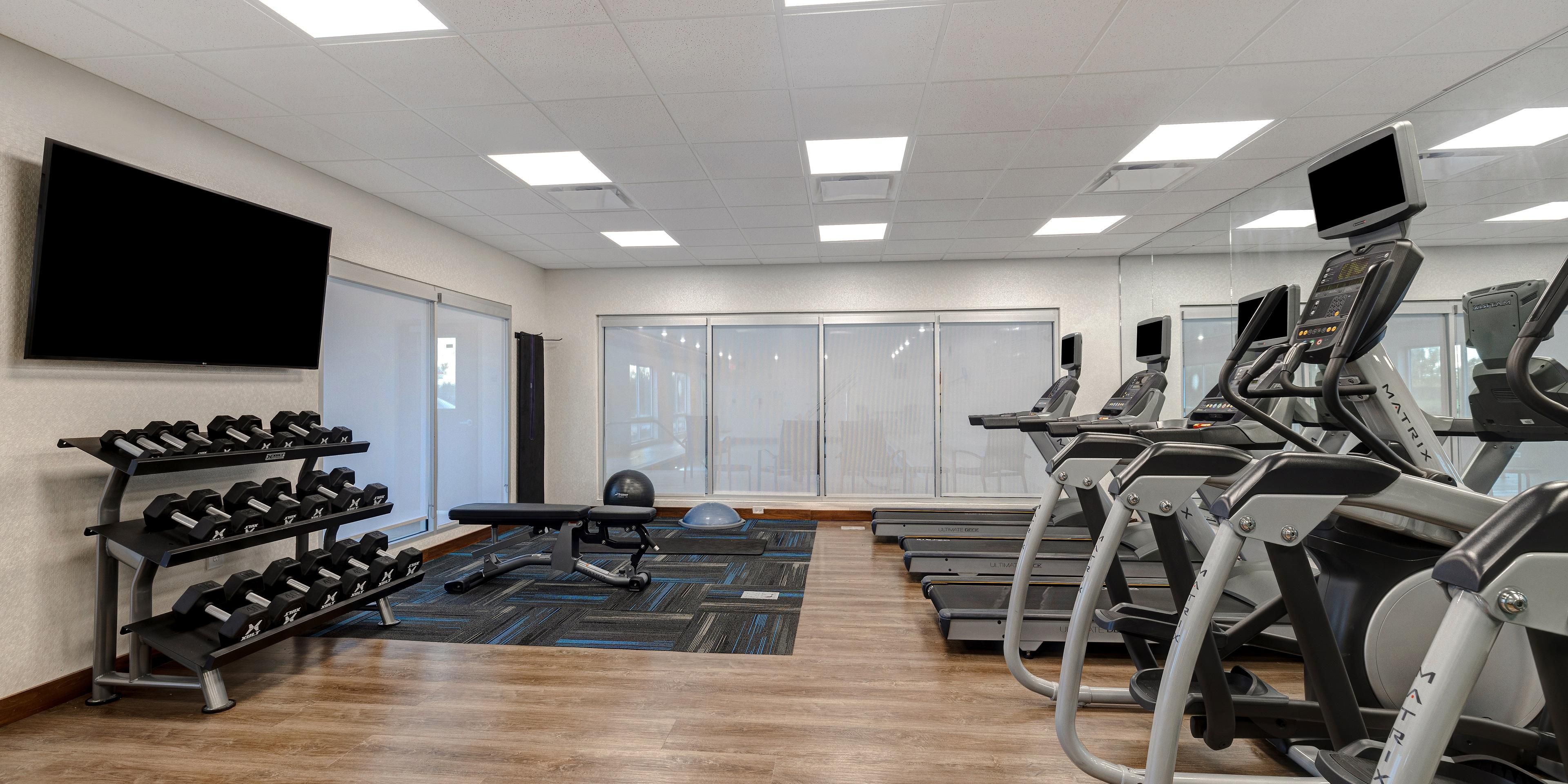 Our fitness center is open all day and every day so there is plenty of time to fit in your routine when staying with us.