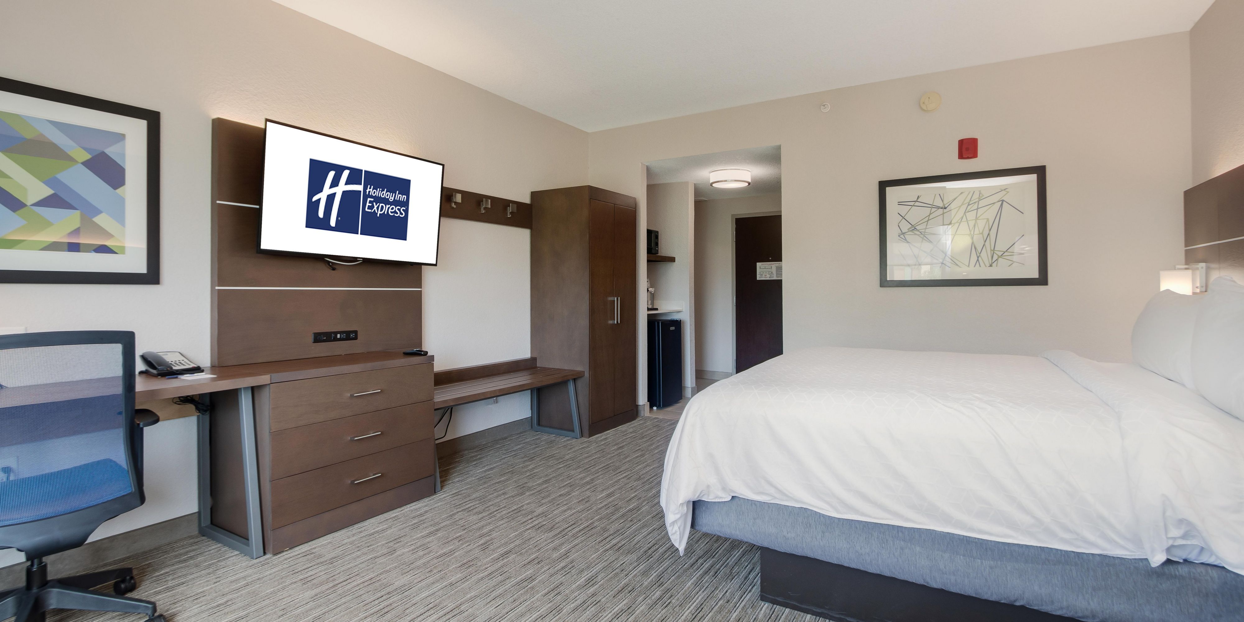 Perfect home away from home for construction crews and other business travel. Our expert sales team will take care of you! Tons of restaurants and shops nearby. Complimentary breakfast, Wi-Fi and ample parking! All rooms offer mini-refrigerators, microwaves, Keurig coffee-makers and 49" HDTV.