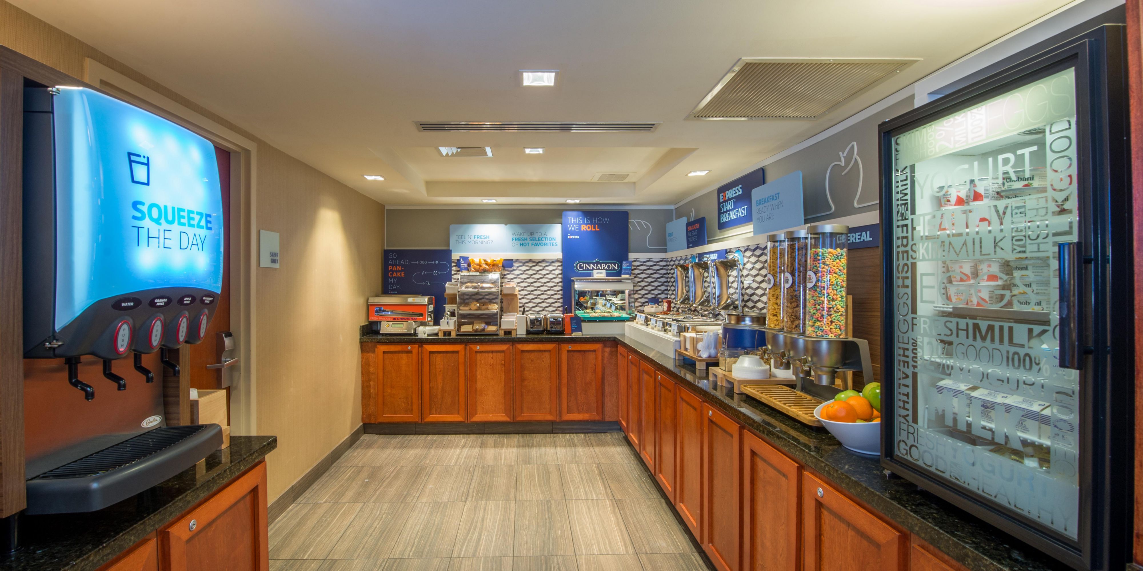 Join us each morning for a hearty hot and cold breakfast buffet with healthier and limited gluten free options.