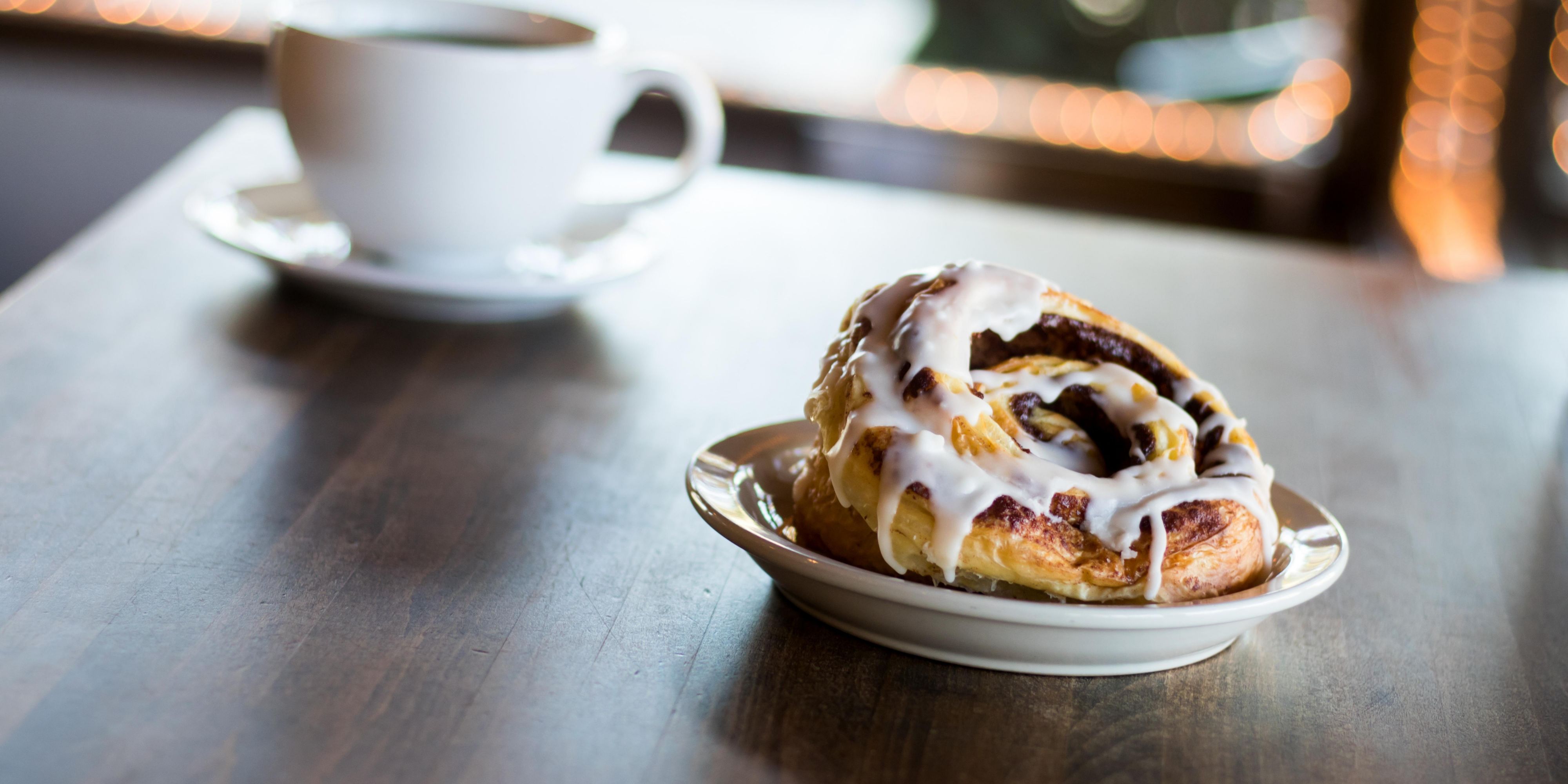 Enjoy our Famous Cinnamon Rolls, Pancakes on Demand as well as Gluten Free Options too!