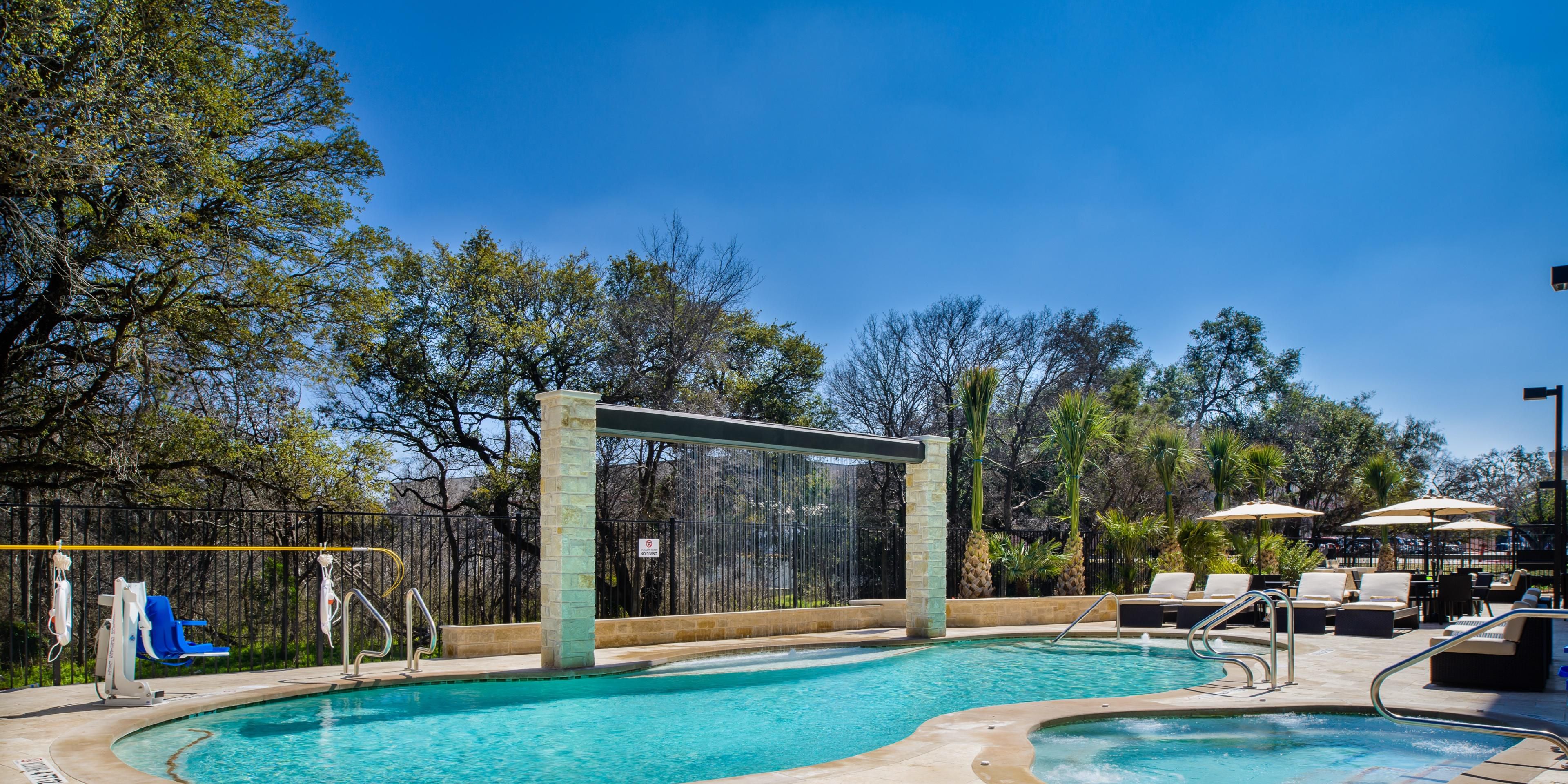 We have 2 incredible cabanas by our resort style pool that are first come, first serve. Both have a TV and plenty of space for the family to enjoy lunch!