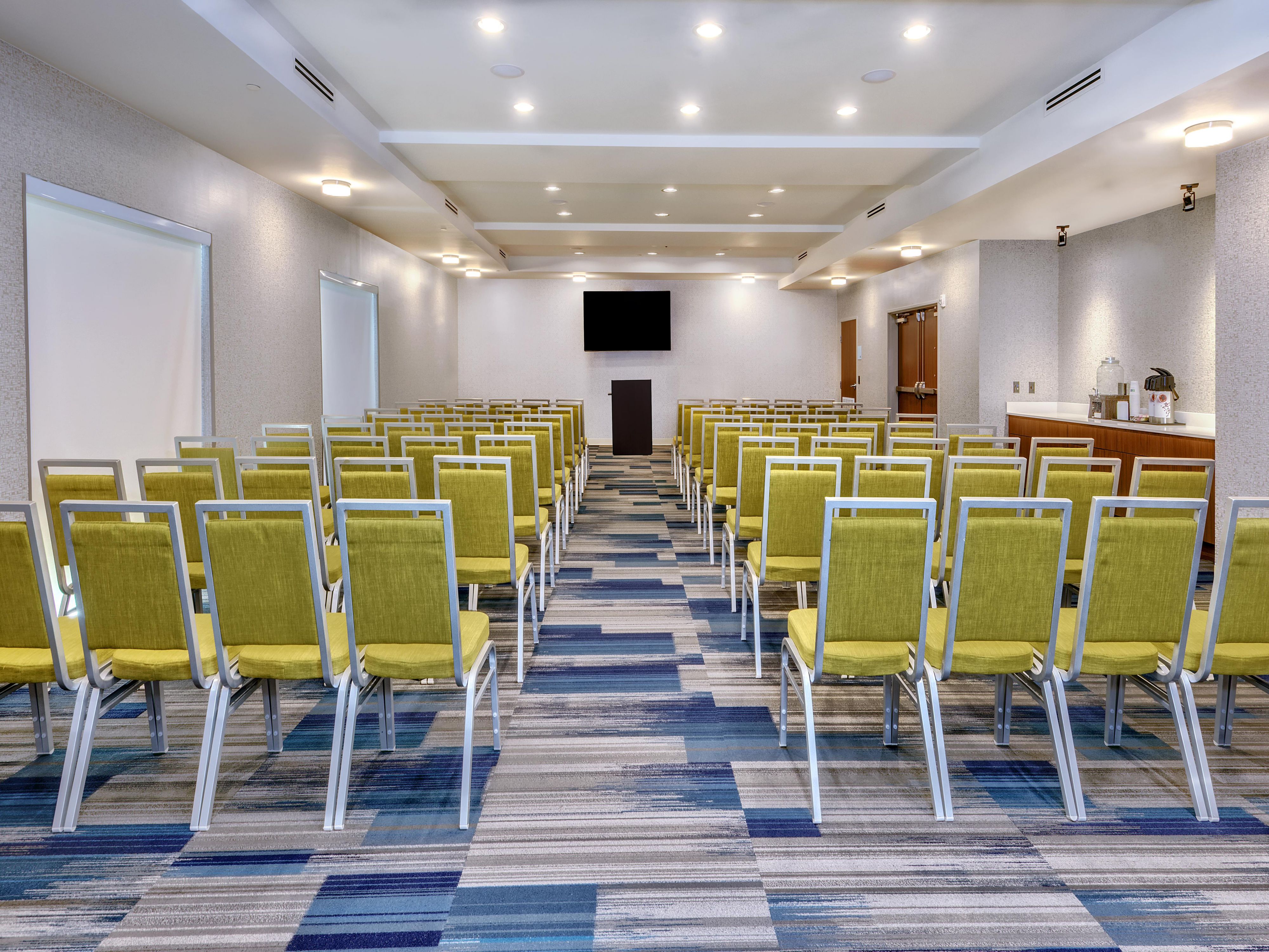  Connect, collaborate, and celebrate in our Austin hotel’s versatile meeting space with a 1,200 sq ft venue for up to 100 guests. Perfect for business meetings and social gatherings, like family reunions and bridal showers, we provide outside catering recommendations and assist with planning and setup to ensure your event is a seamless success!