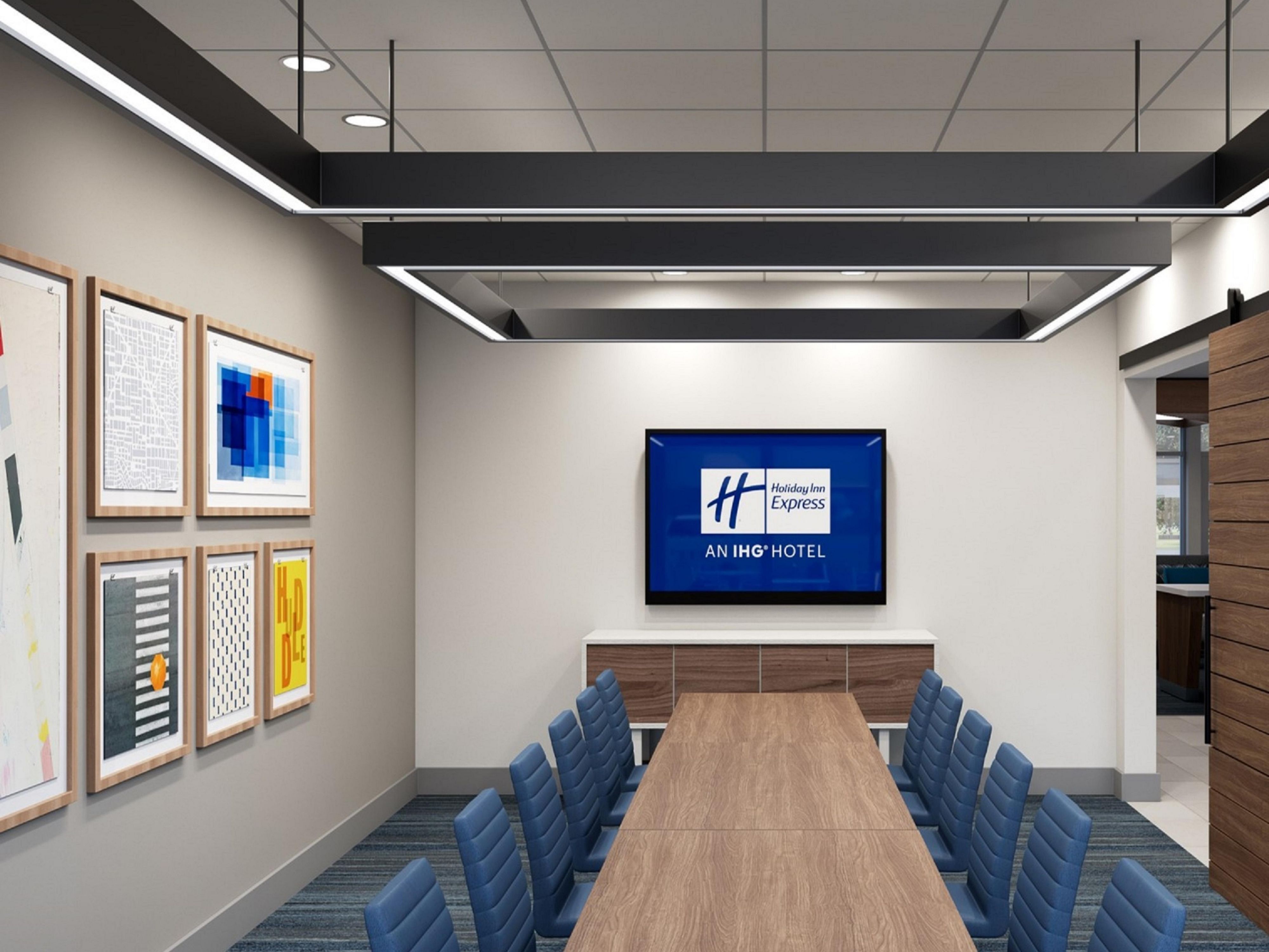 Intimate. Professional. Productive. Our small 580 square feet meeting boardroom is designed for seamless collaboration. Equipped with modern amenities and located centrally in the main lobby area, it's the ideal space for your next brainstorming session or executive meeting. Book now and elevate your meetings to new heights!