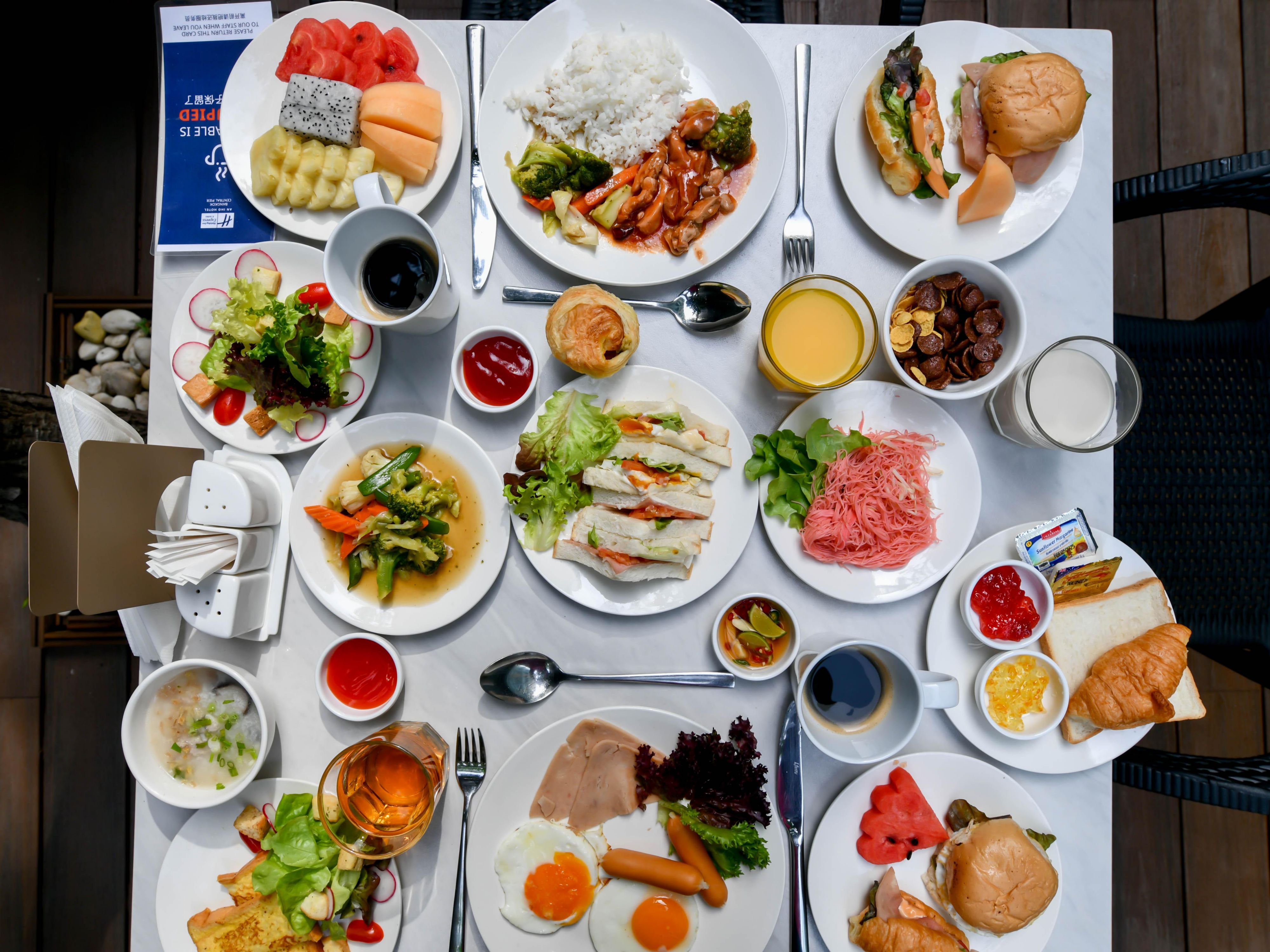 Breakfast that's actually worth waking up for. Complimentary breakfast buffet daily from 6:00 AM to 10:00 AM with hot dishes, fresh pastries, fruits, and beverages.